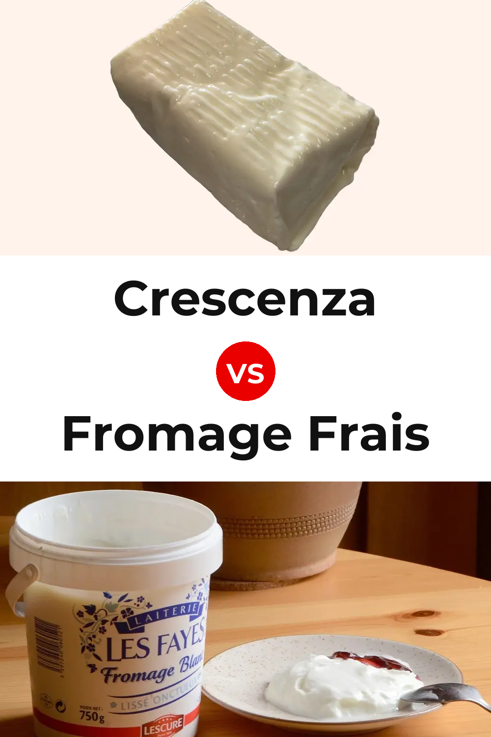 Crescenza Cheese vs Fromage Frais Cheese Pinterest comparison