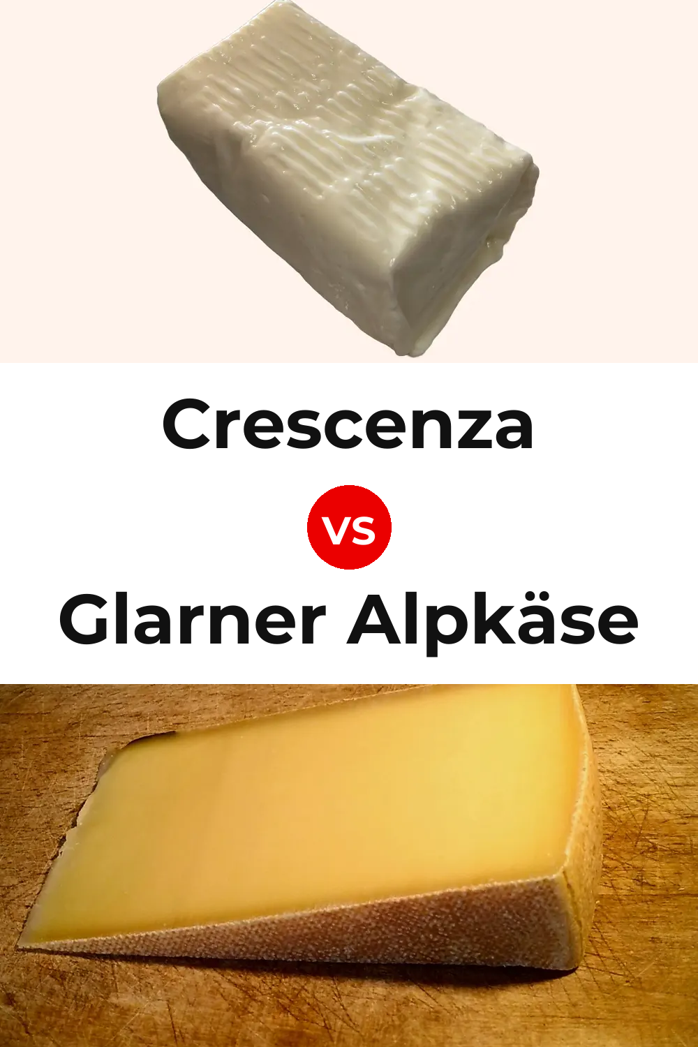 Crescenza Cheese vs Glarner Alpkäse Cheese Pinterest comparison