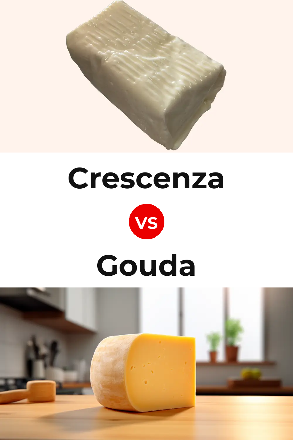 Crescenza Cheese vs Gouda Cheese Pinterest comparison