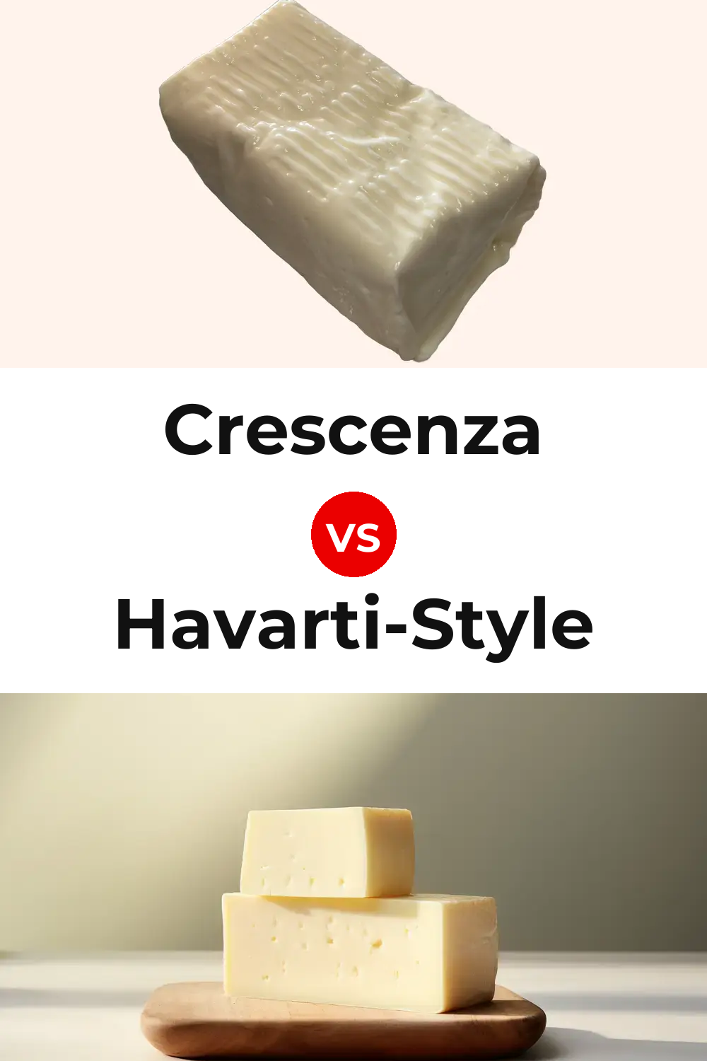 Crescenza Cheese vs Havarti-Style Cheese Pinterest comparison
