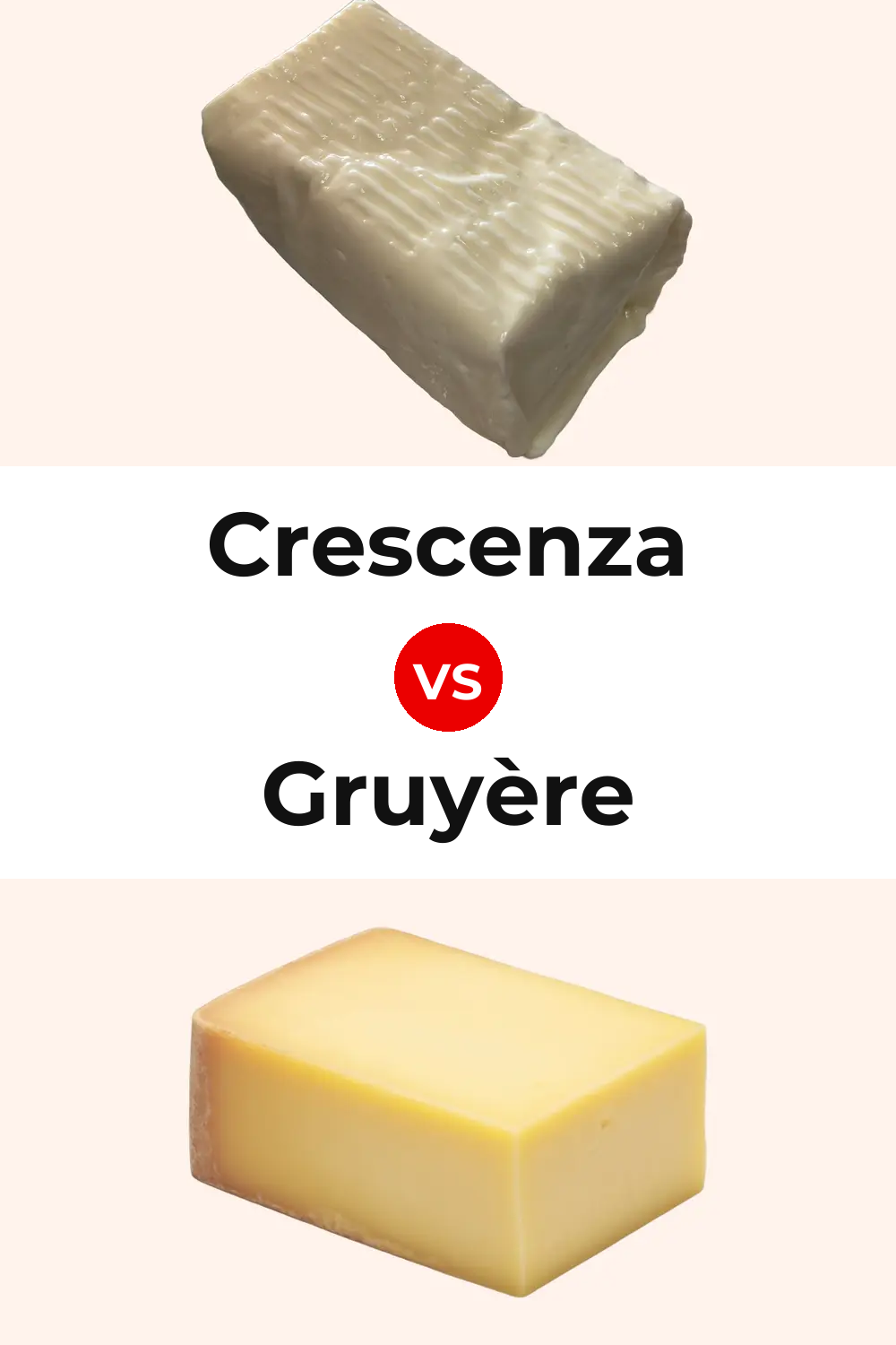 Crescenza Cheese vs Gruyère Cheese Pinterest comparison