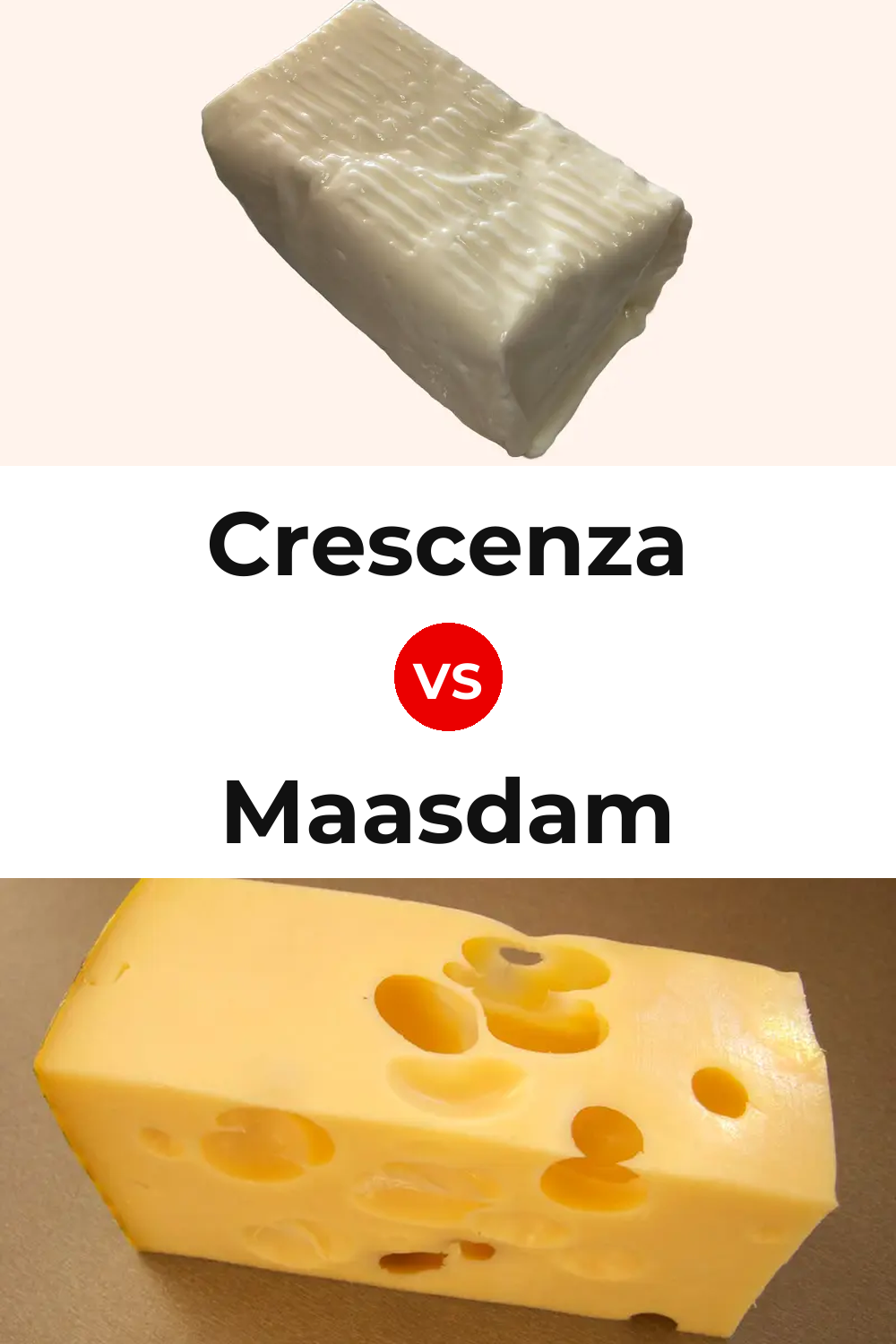 Crescenza Cheese vs Maasdam Cheese Pinterest comparison
