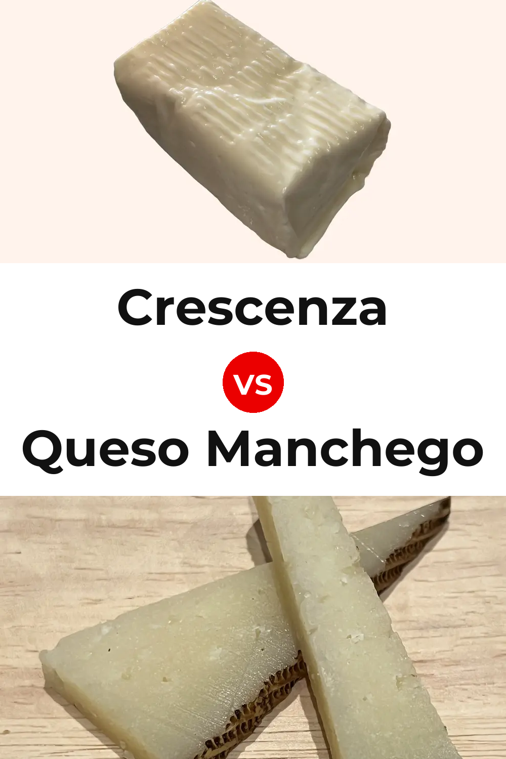 Crescenza Cheese vs Queso Manchego Pinterest comparison