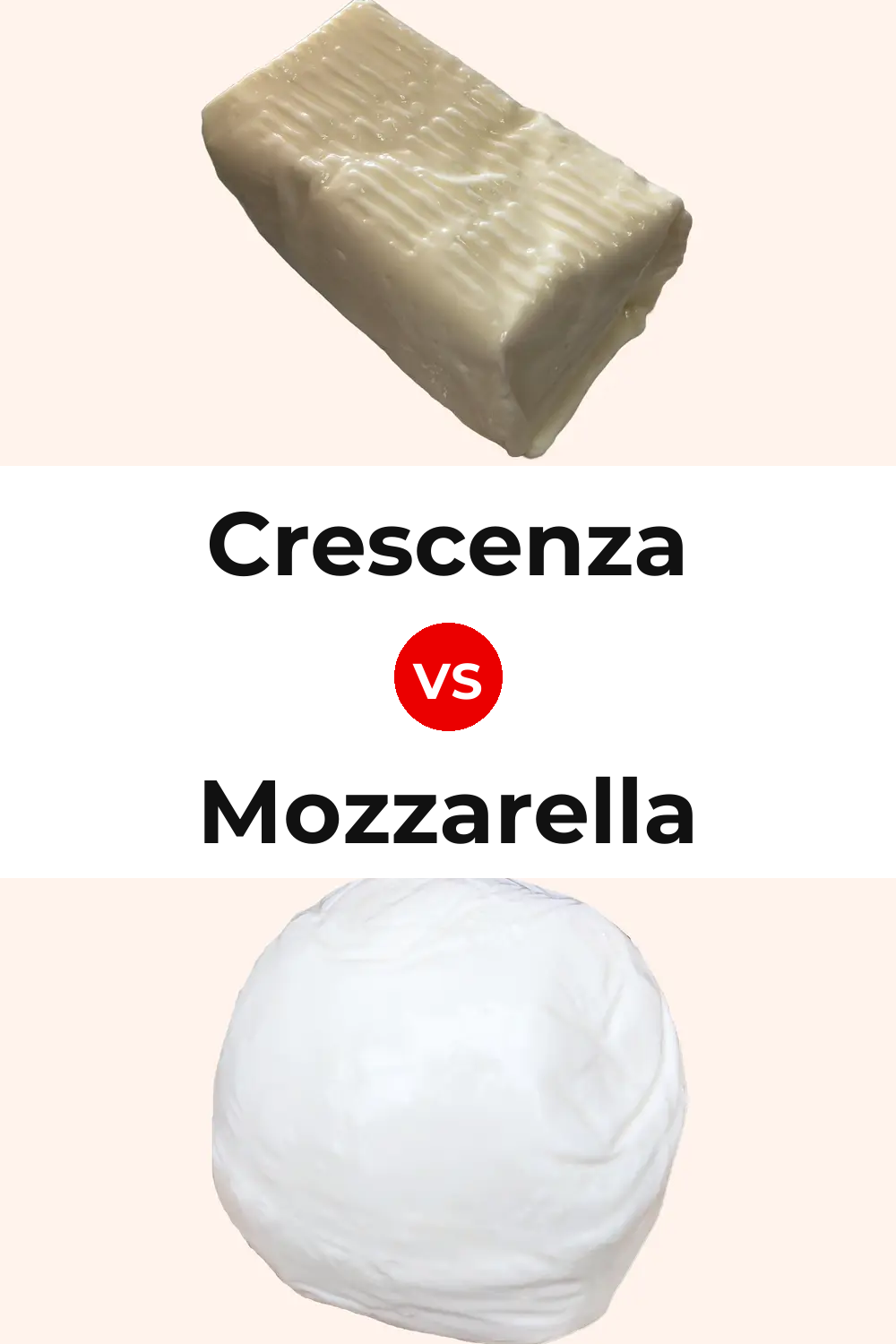 Crescenza Cheese vs Mozzarella Cheese Pinterest comparison