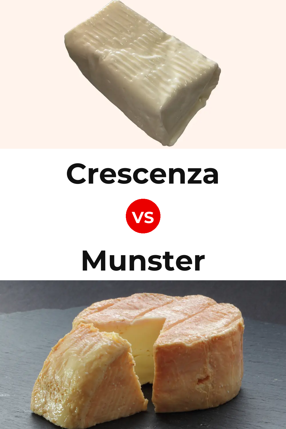 Crescenza Cheese vs Munster Cheese Pinterest comparison