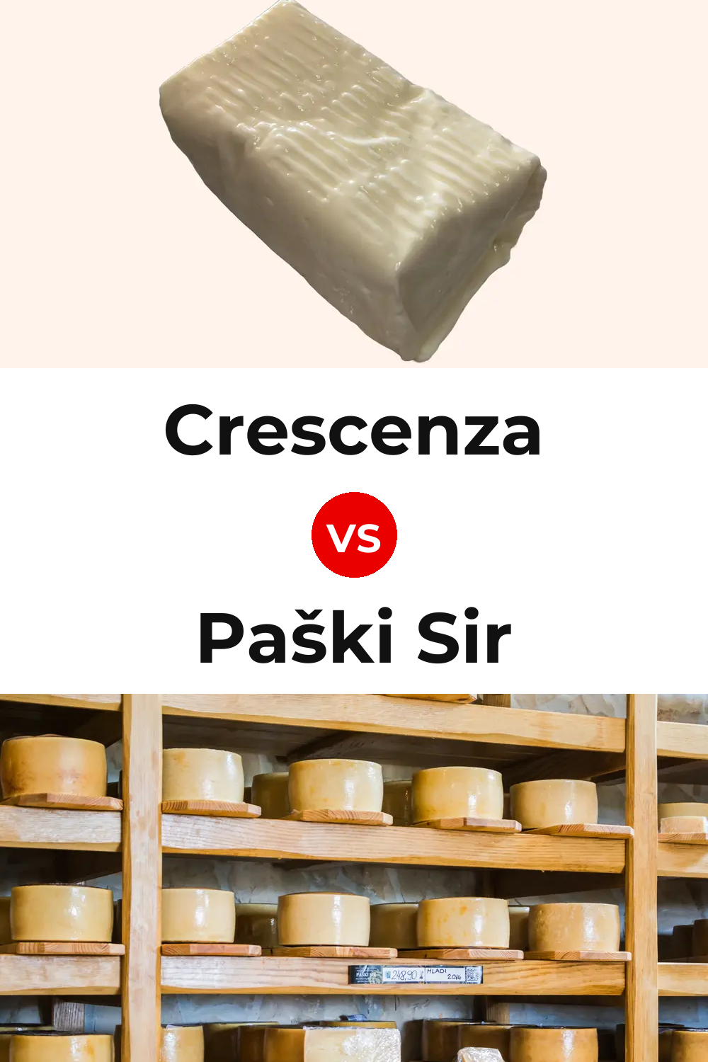 Crescenza Cheese vs Paški Sir Cheese Pinterest comparison