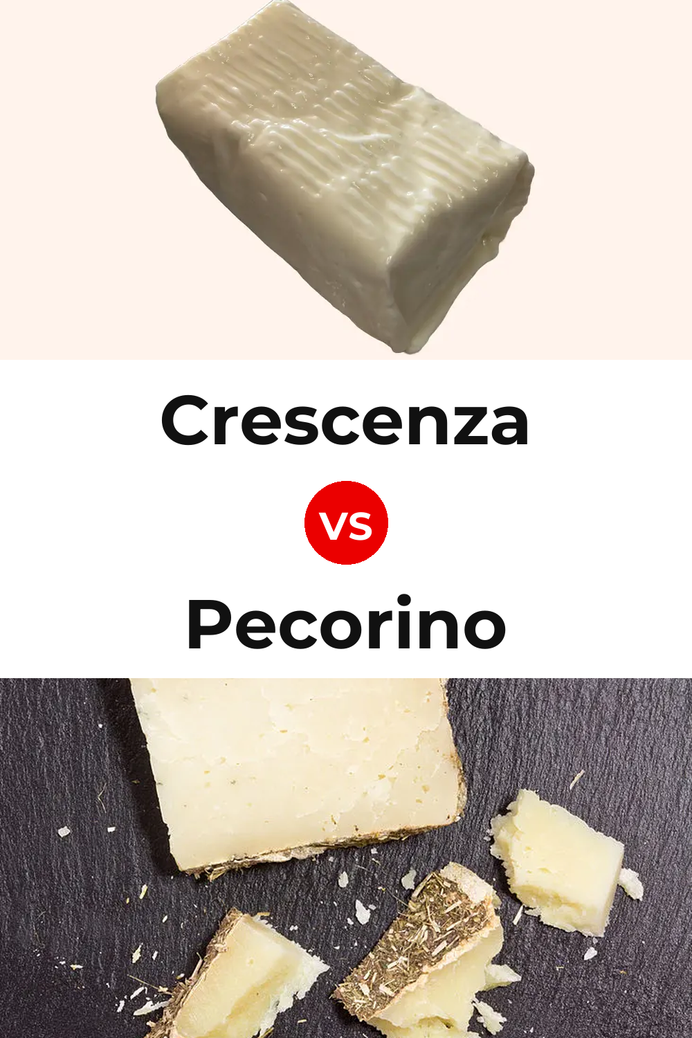 Crescenza Cheese vs Pecorino Cheese Pinterest comparison