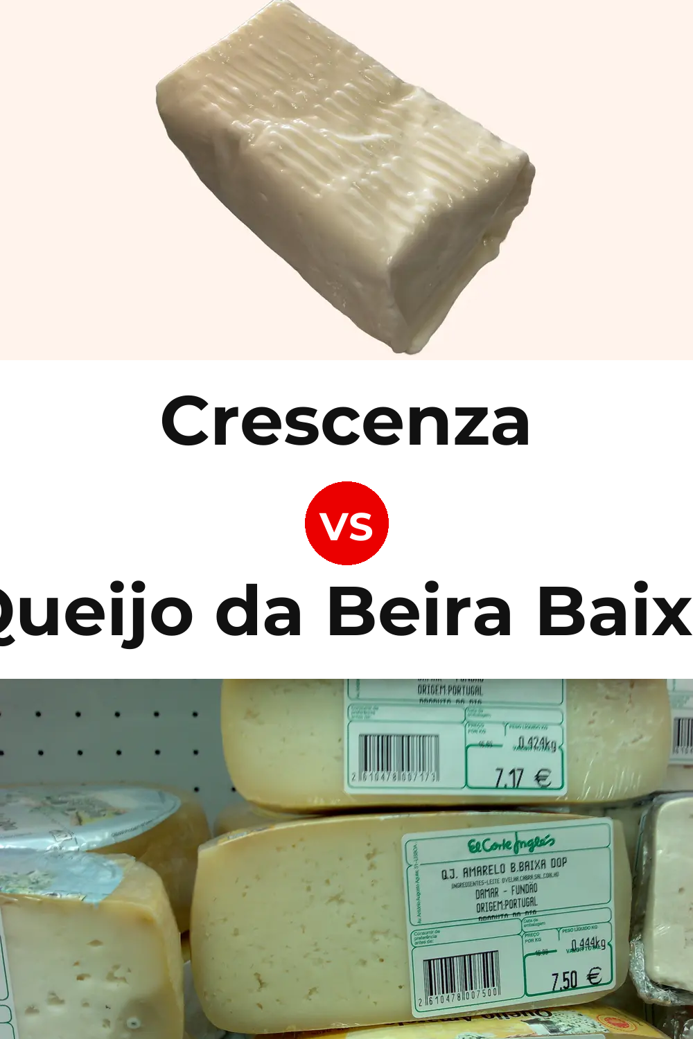 Crescenza Cheese vs Queijo da Beira Baixa Pinterest comparison