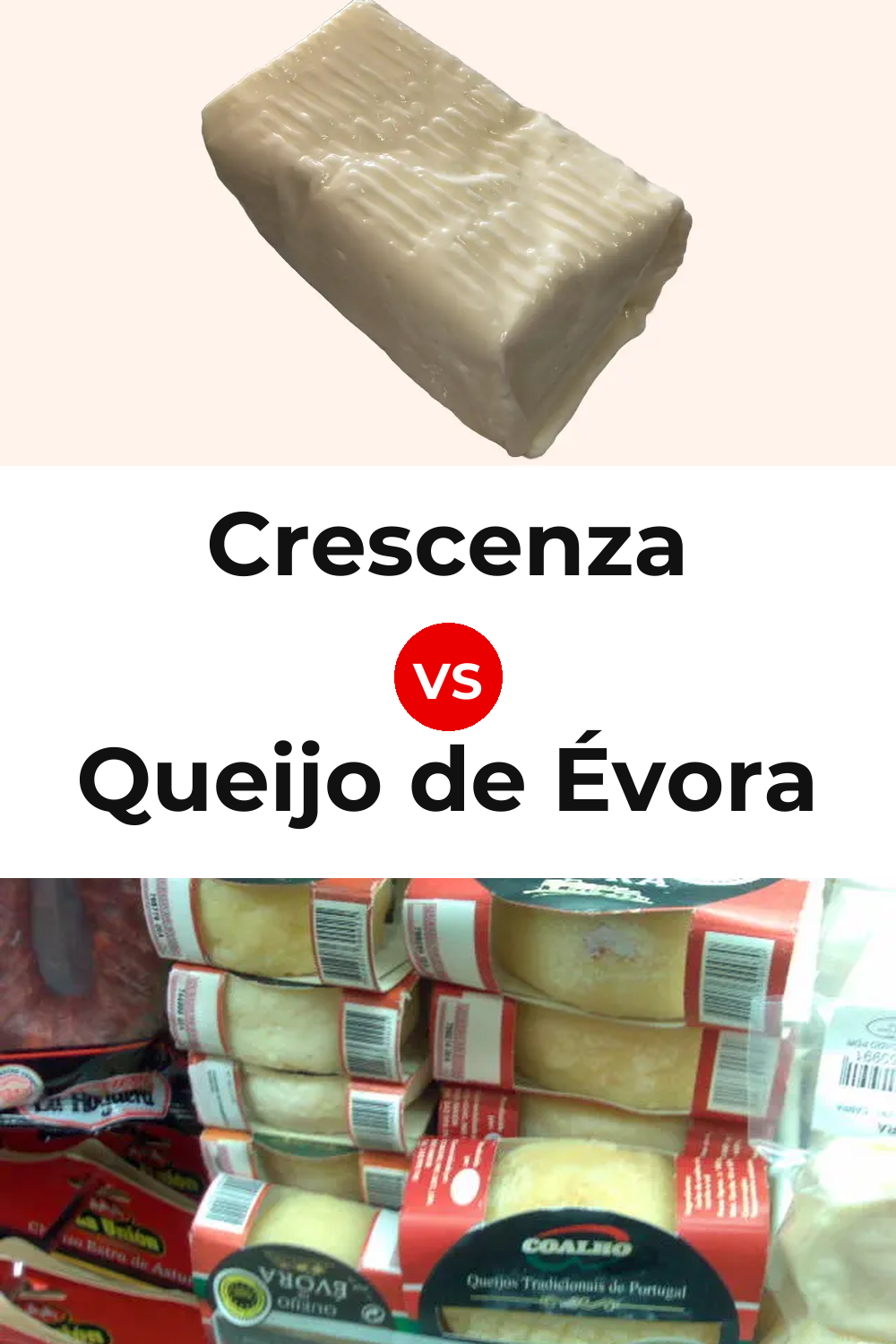 Crescenza Cheese vs Queijo de Évora Pinterest comparison