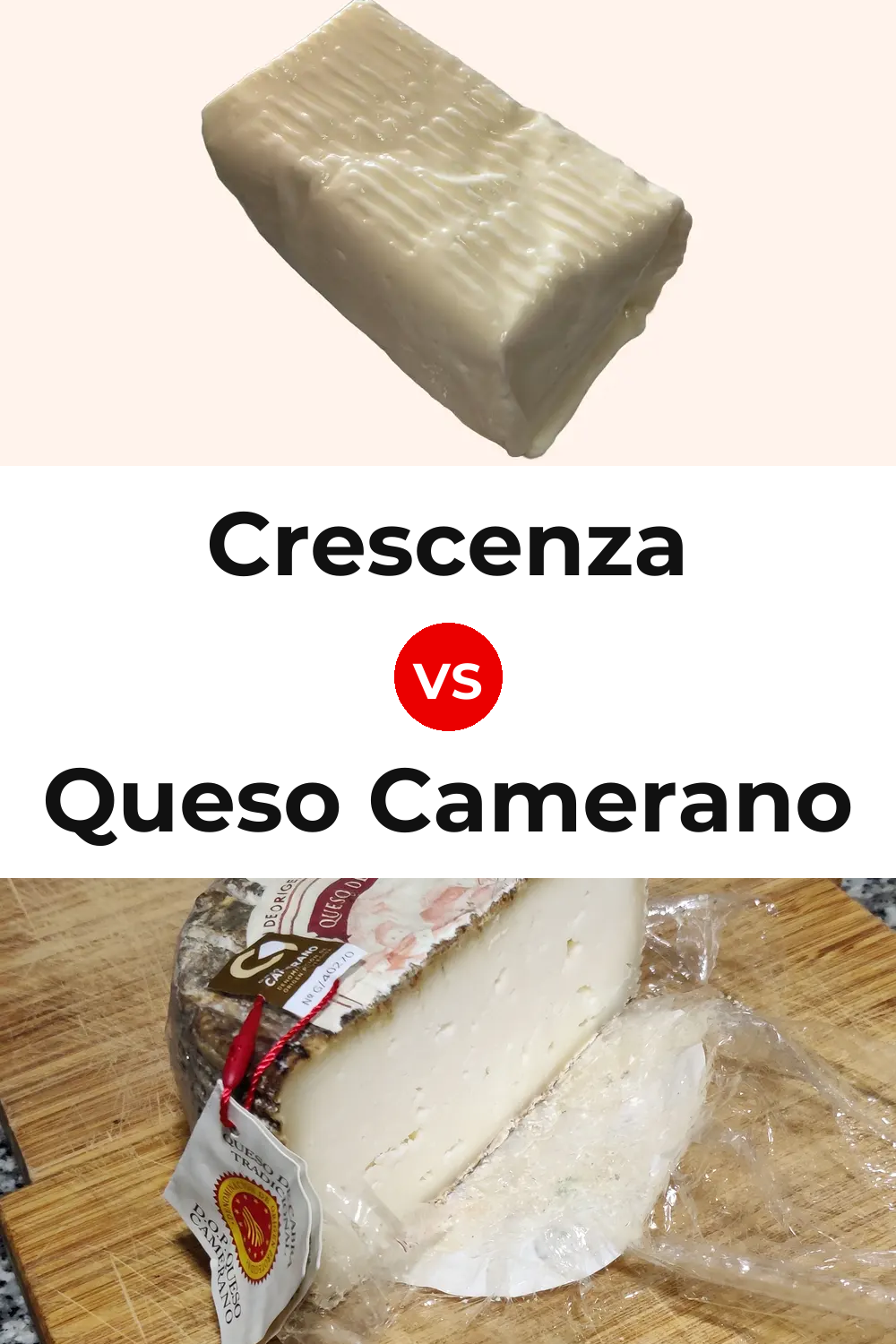 Crescenza Cheese vs Queso Camerano Pinterest comparison