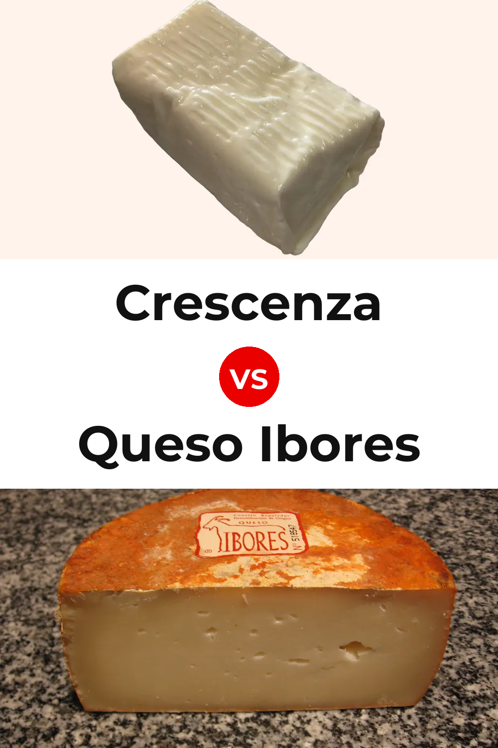 Crescenza Cheese vs Queso Ibores Pinterest comparison
