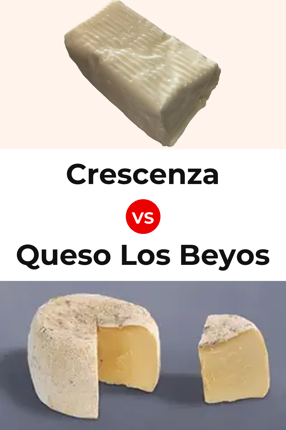 Crescenza Cheese vs Queso Los Beyos Pinterest comparison