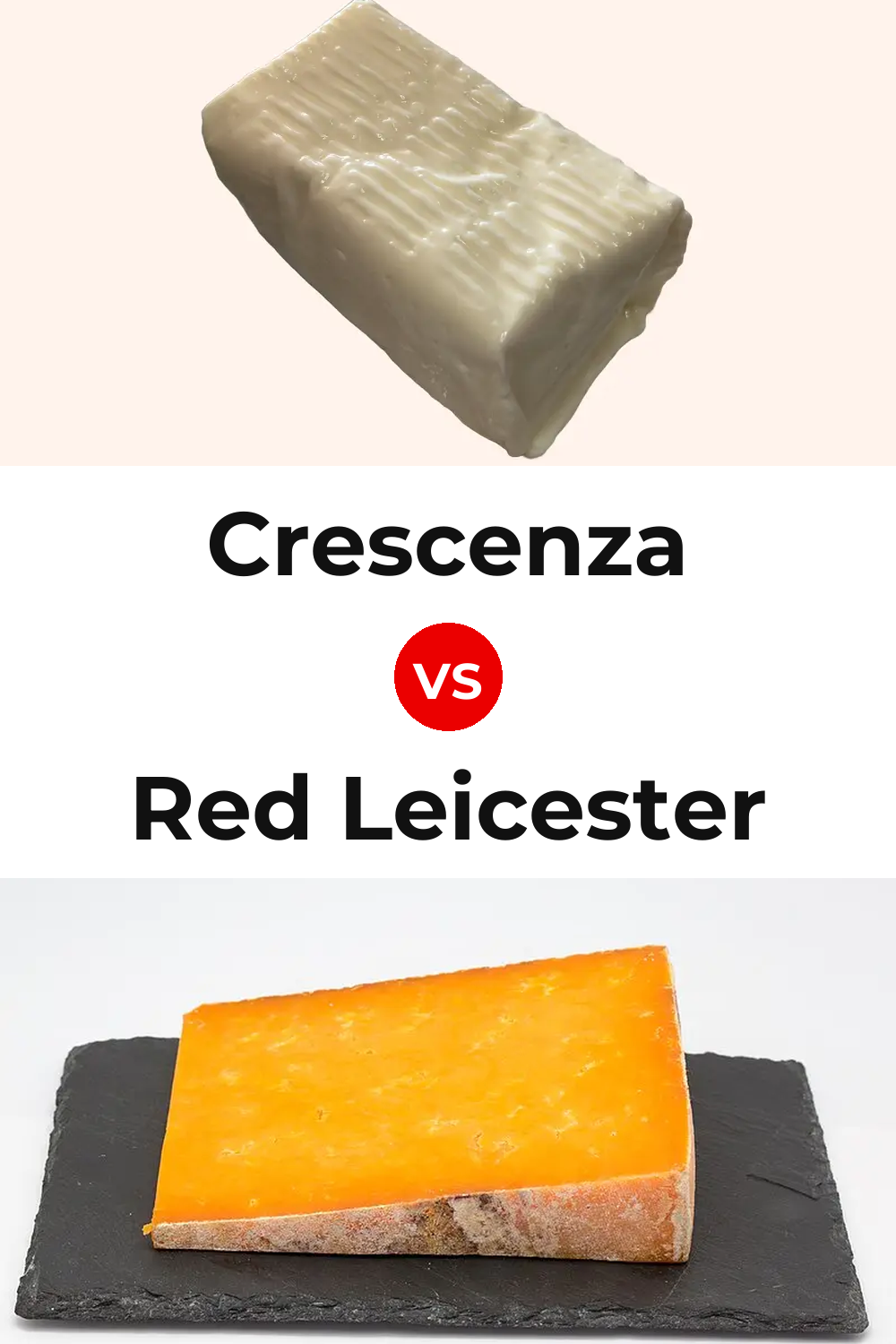 Crescenza Cheese vs Red Leicester Cheese Pinterest comparison