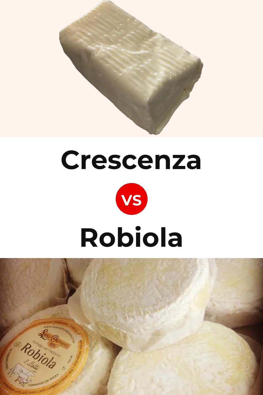 Crescenza Cheese vs Robiola Cheese Pinterest comparison