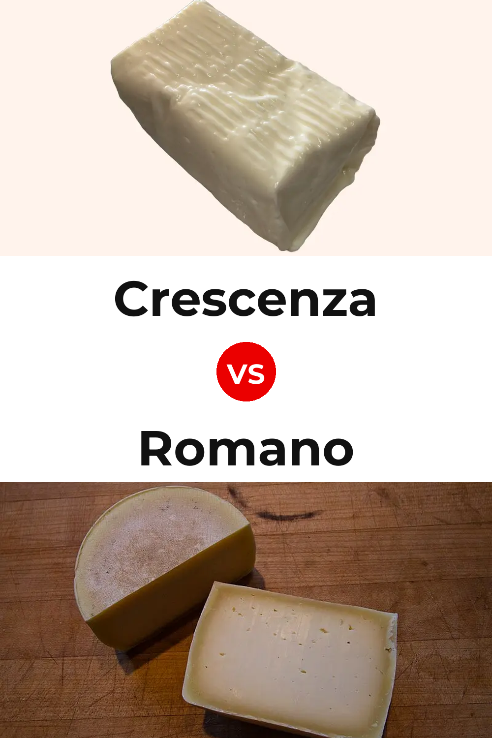 Crescenza Cheese vs Romano Cheese Pinterest comparison