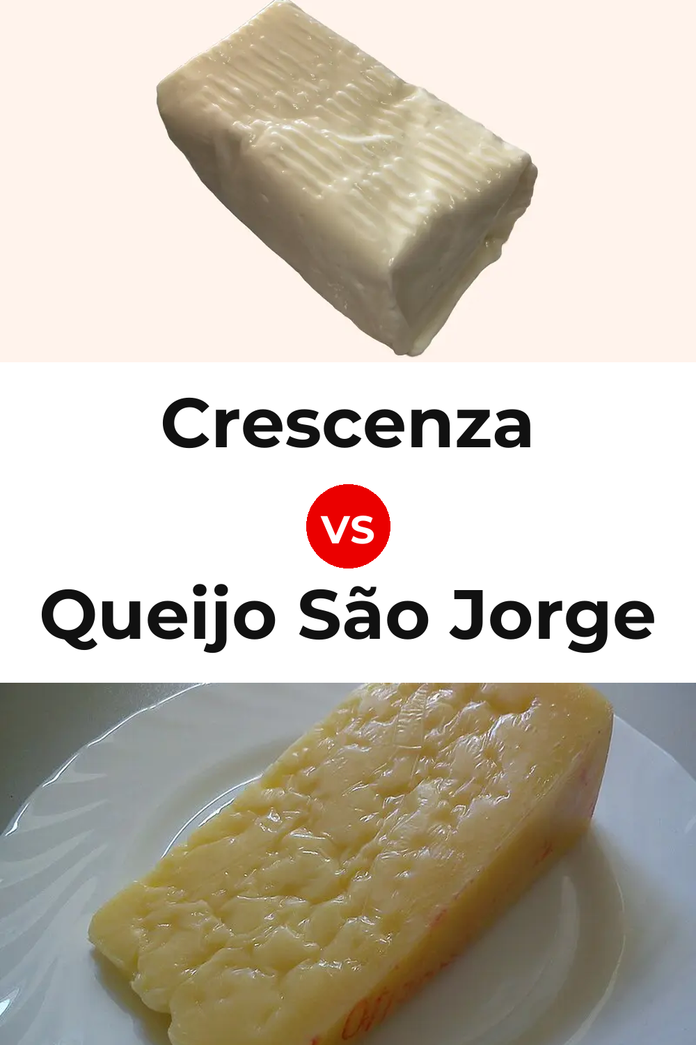 Crescenza Cheese vs Queijo São Jorge Pinterest comparison