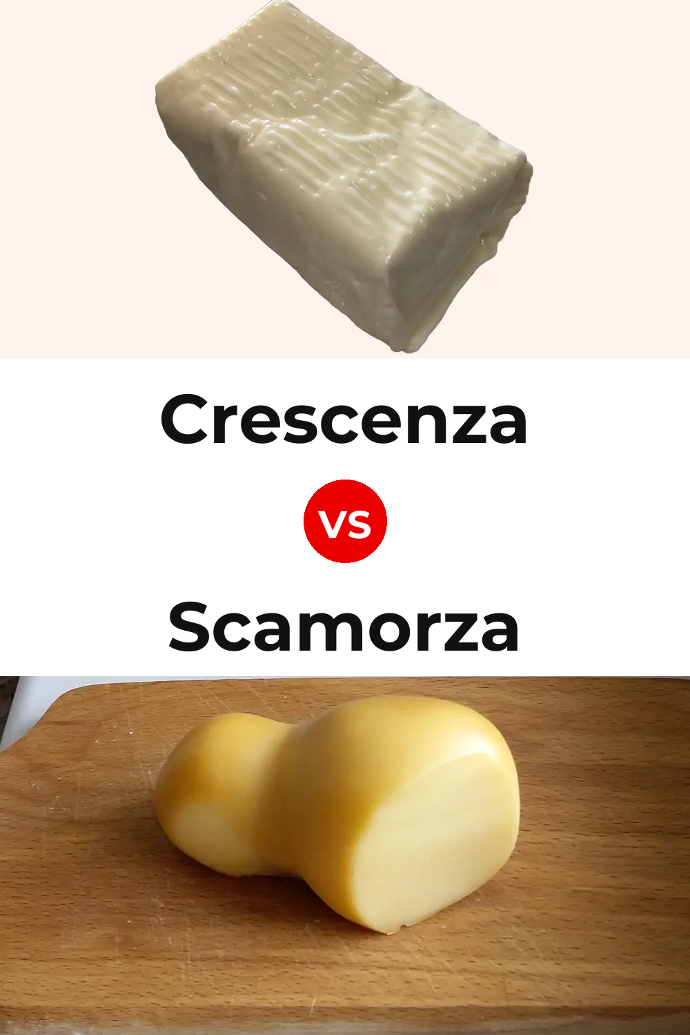 Crescenza Cheese vs Scamorza Cheese Pinterest comparison