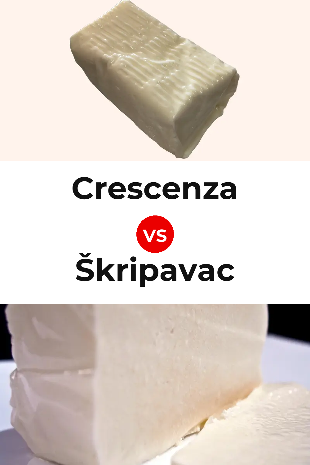 Crescenza Cheese vs Škripavac Cheese Pinterest comparison