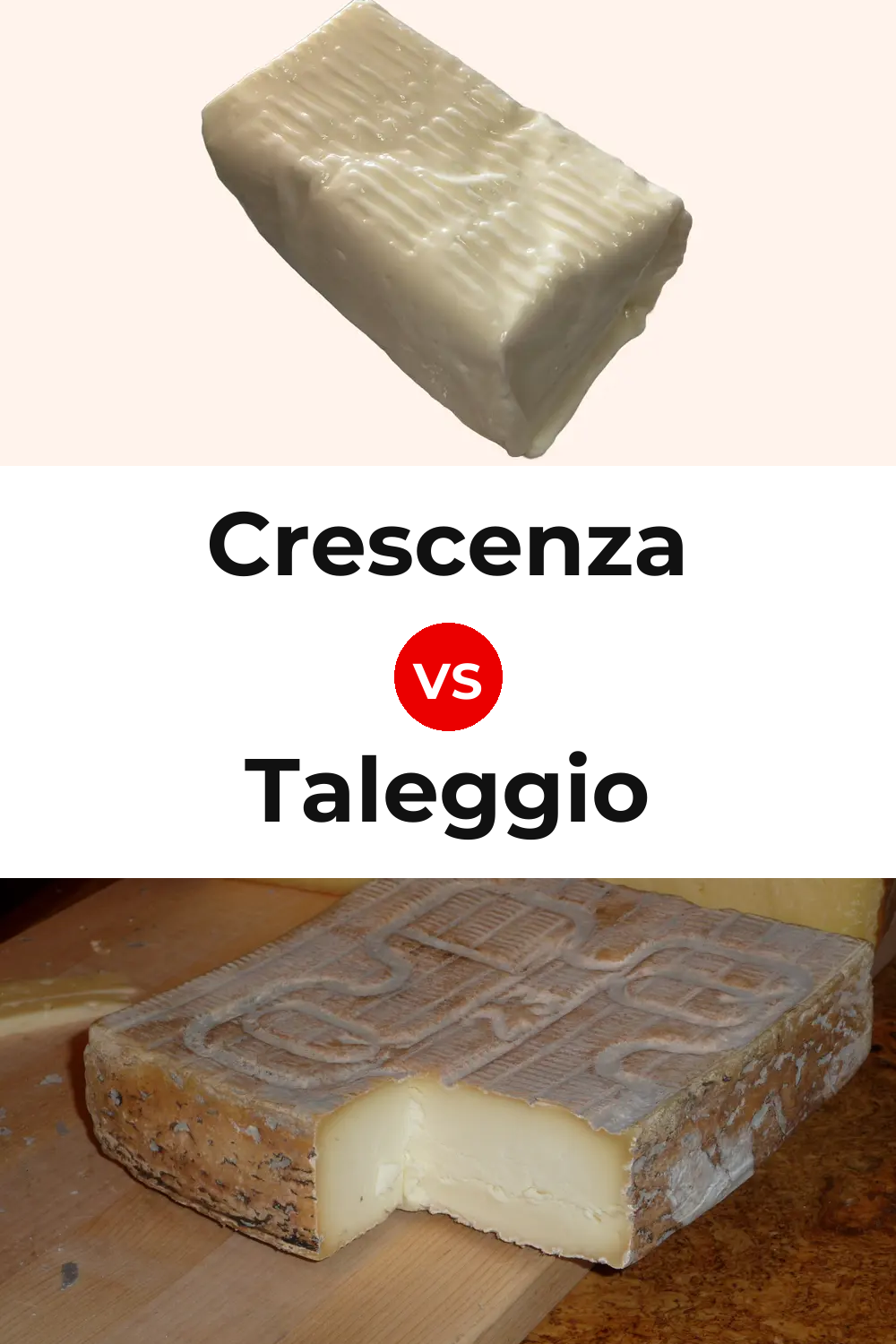Crescenza Cheese vs Taleggio Cheese Pinterest comparison