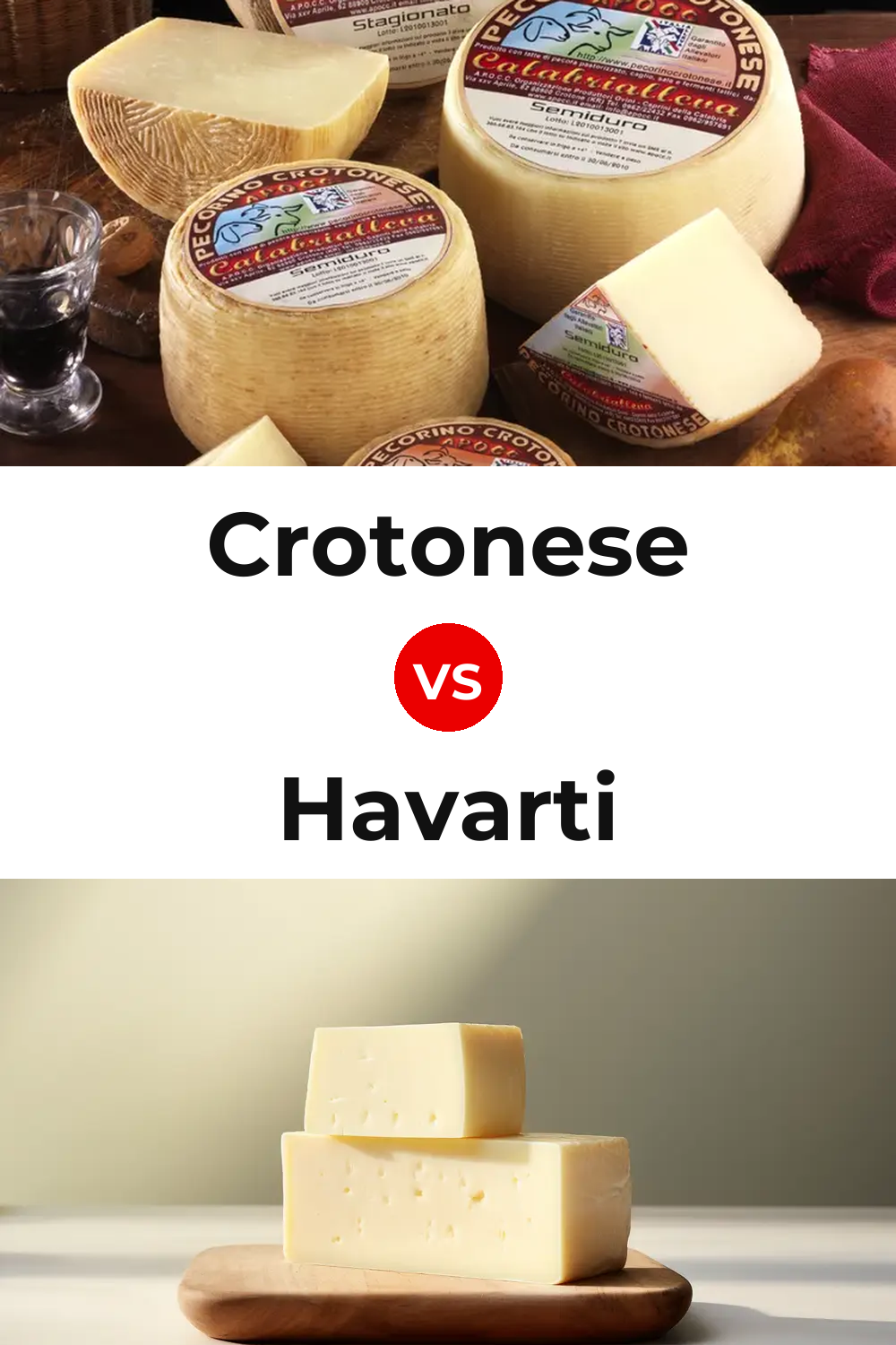 Crotonese Cheese vs Havarti Cheese Pinterest comparison