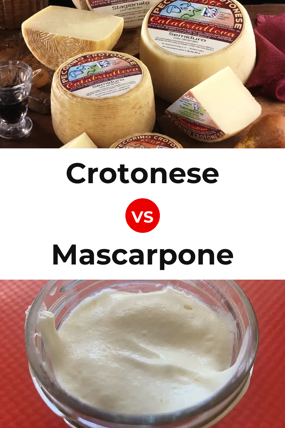 Crotonese Cheese vs Mascarpone Cheese Pinterest comparison