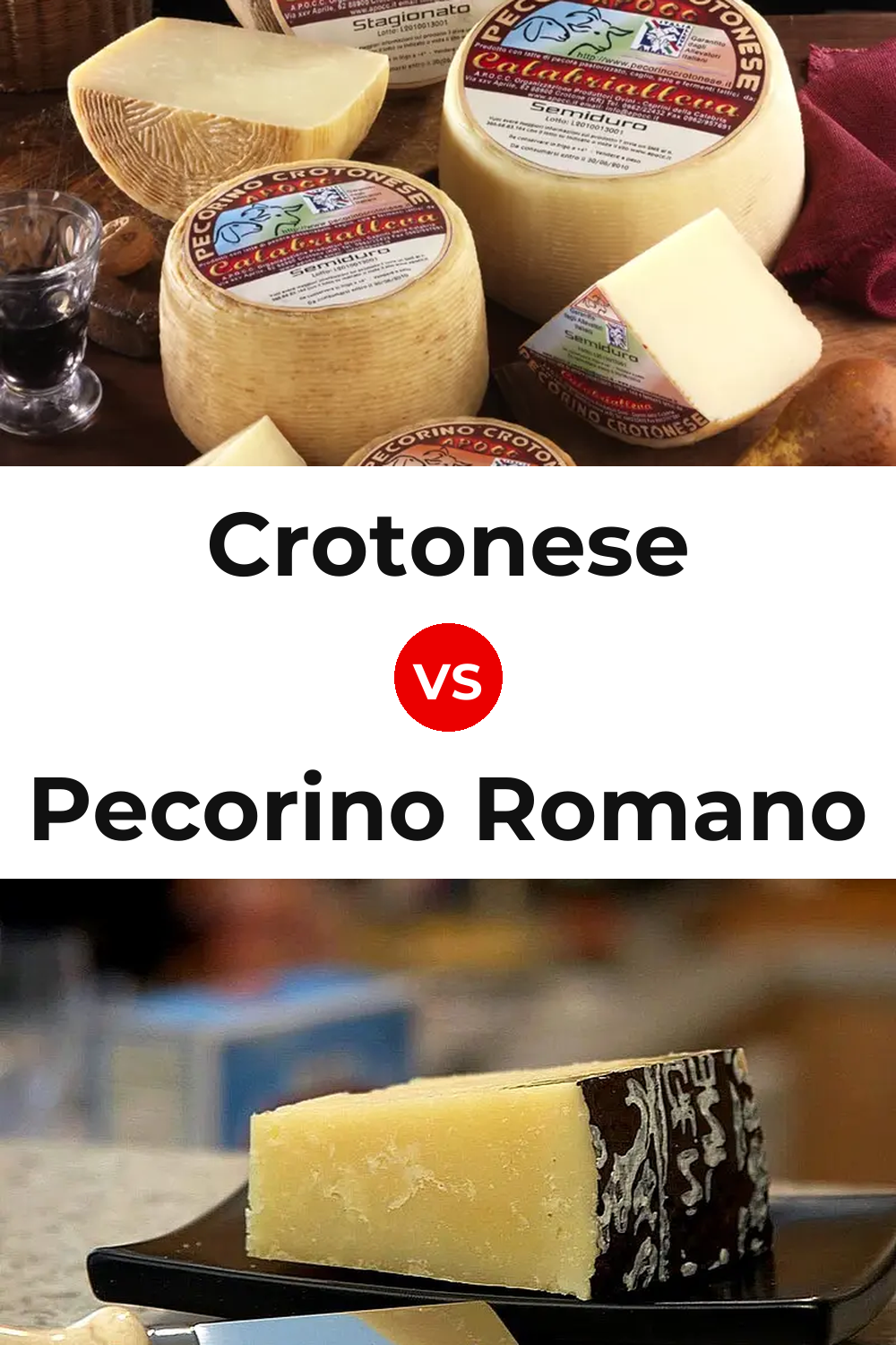 Crotonese Cheese vs Pecorino Romano Cheese Pinterest comparison