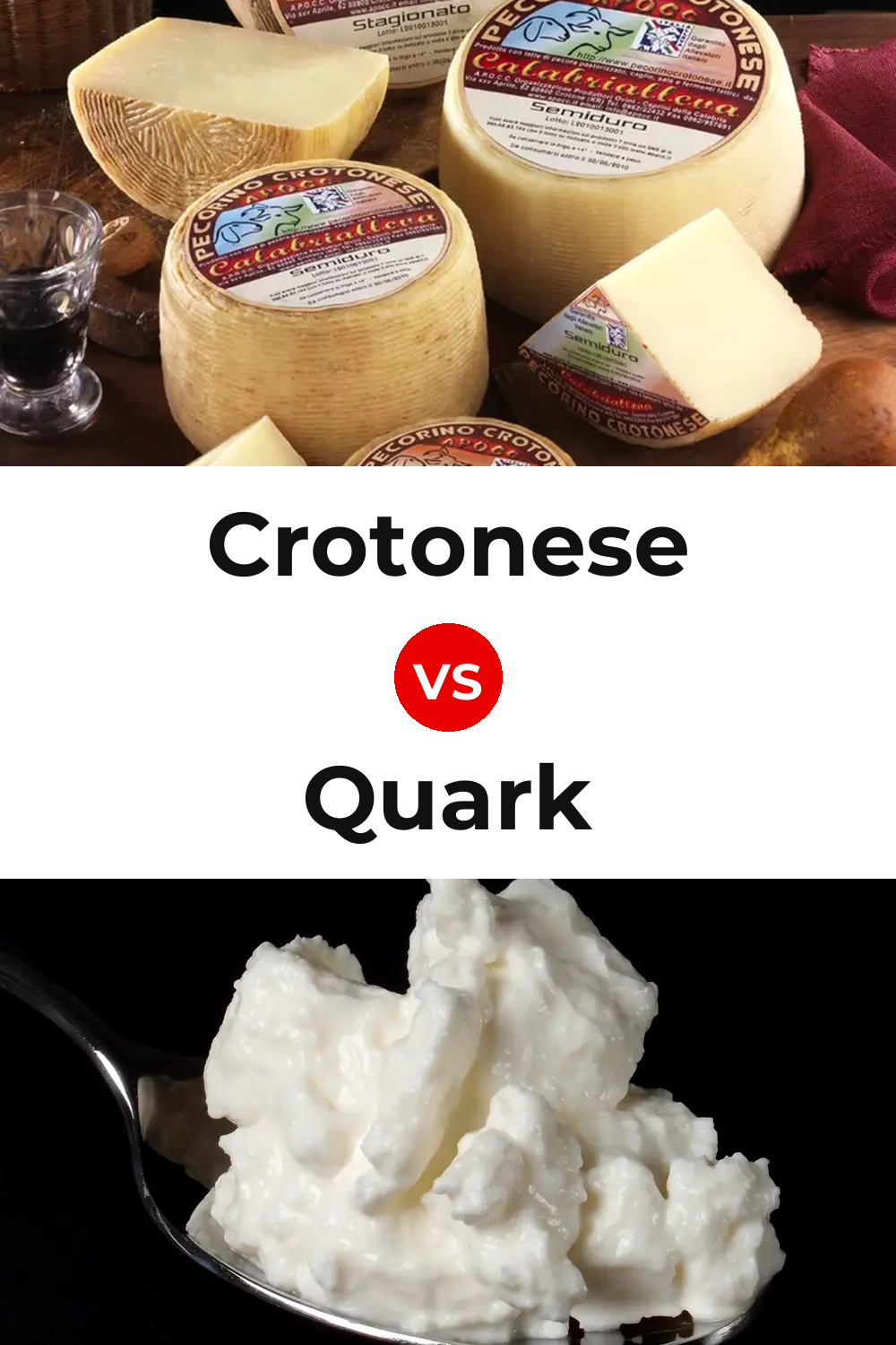 Crotonese Cheese vs Quark Cheese Pinterest comparison