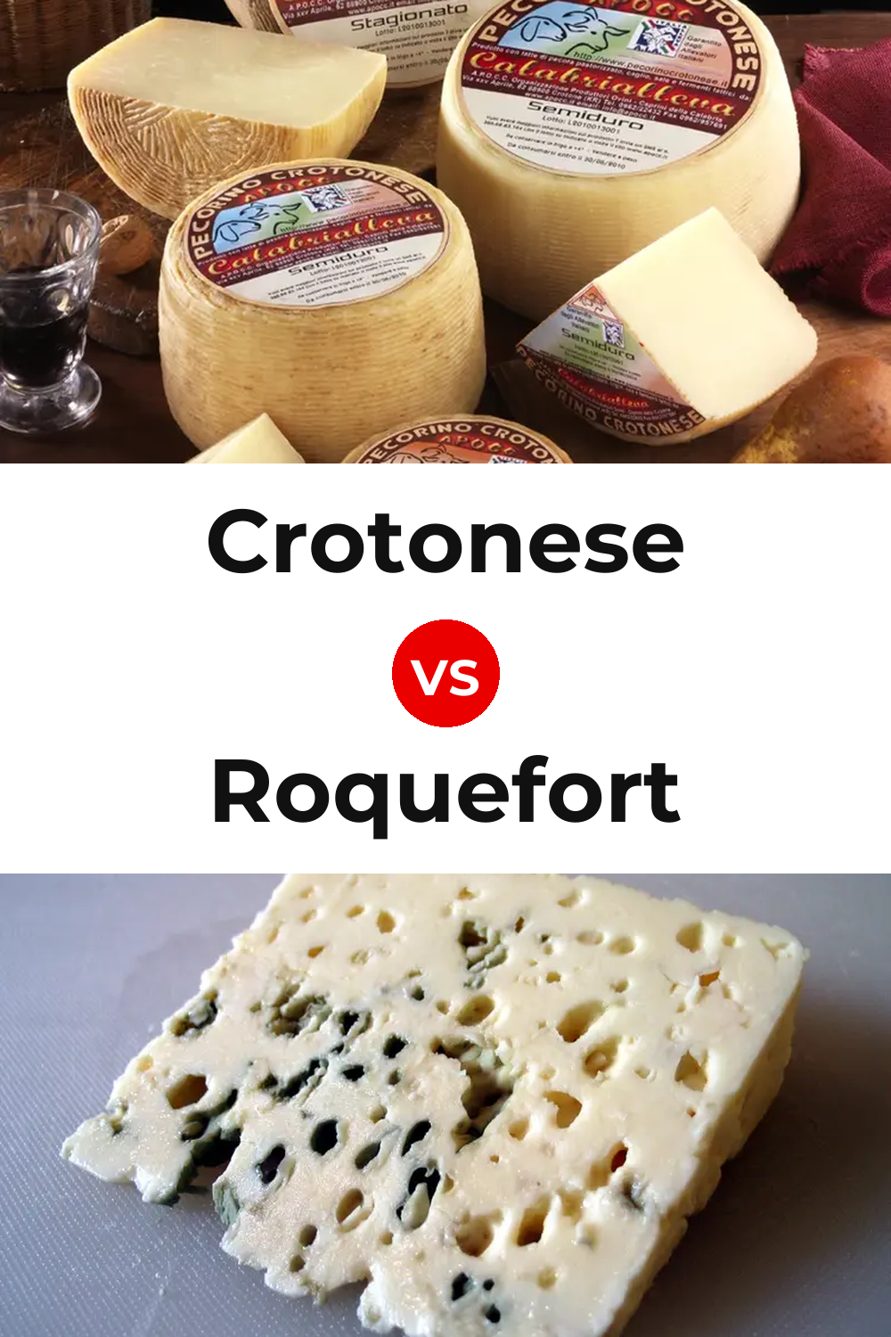 Crotonese Cheese vs Roquefort Cheese Pinterest comparison