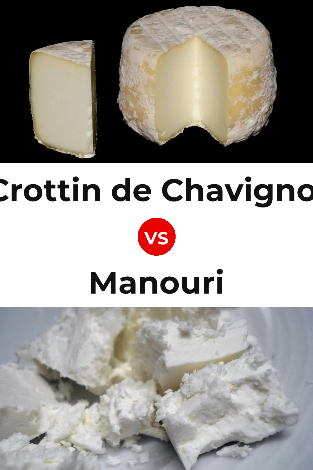 Crottin de Chavignol Cheese vs Manouri Cheese Pinterest comparison