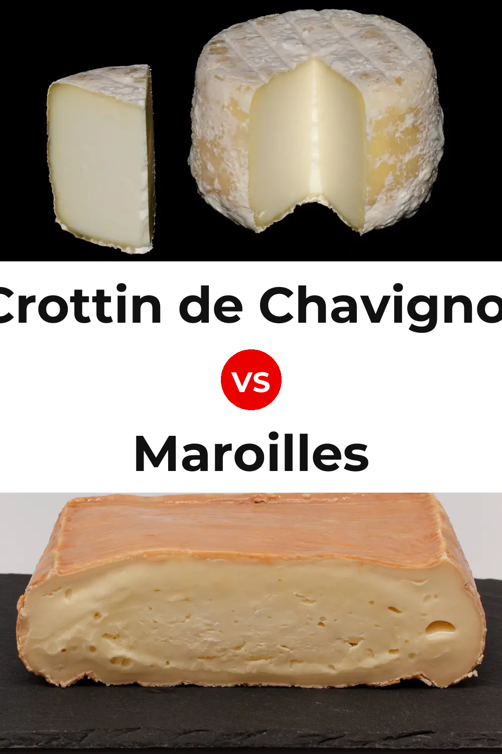 Crottin de Chavignol Cheese vs Maroilles Cheese Pinterest comparison