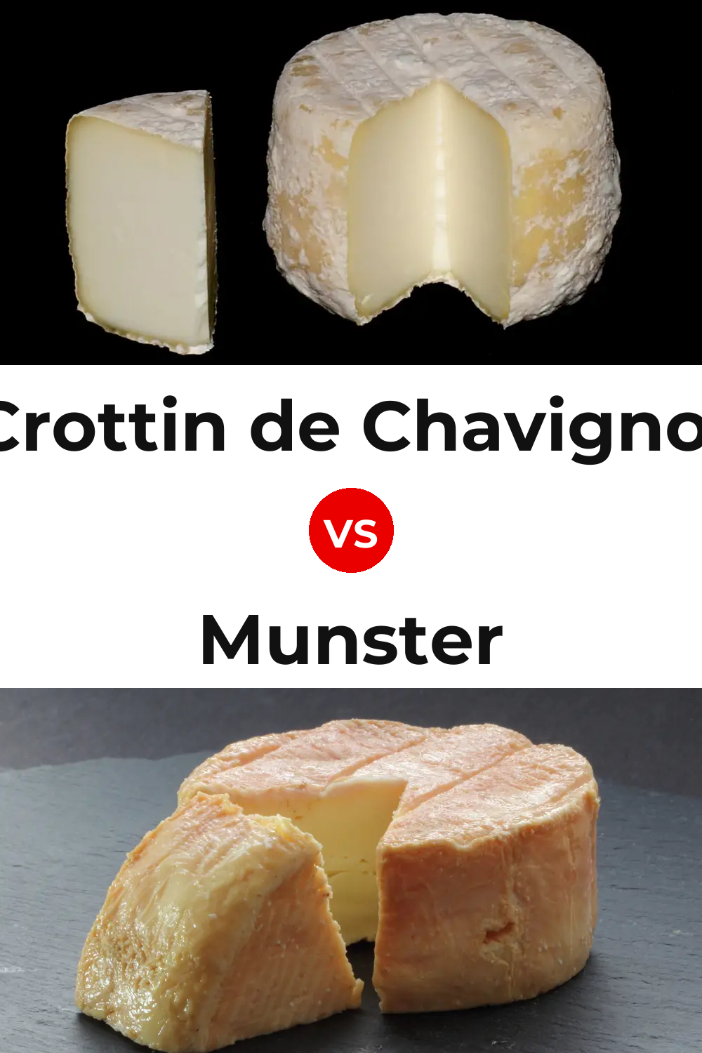 Crottin de Chavignol Cheese vs Munster Cheese Pinterest comparison