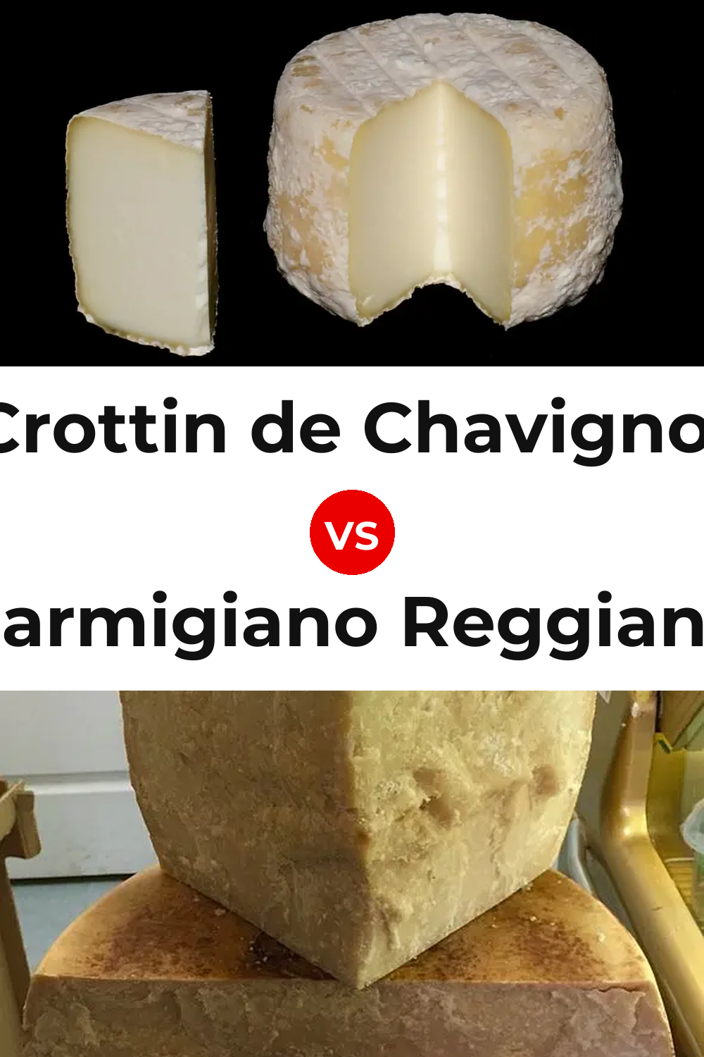 Crottin de Chavignol Cheese vs Parmigiano Reggiano Cheese Pinterest comparison