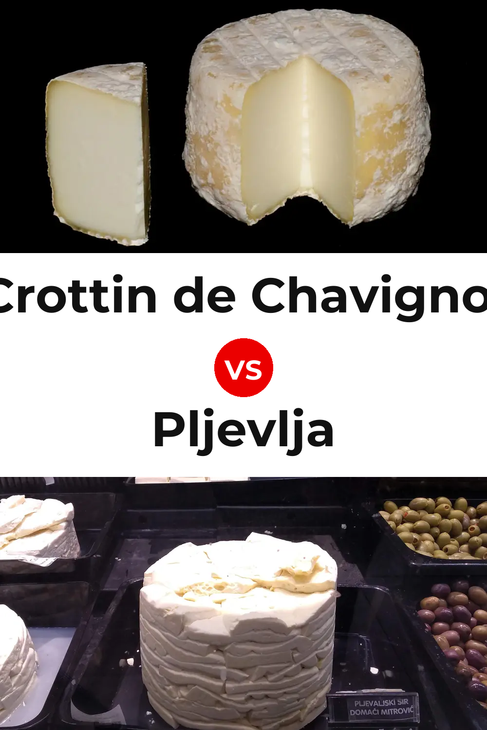Crottin de Chavignol Cheese vs Pljevlja Cheese Pinterest comparison