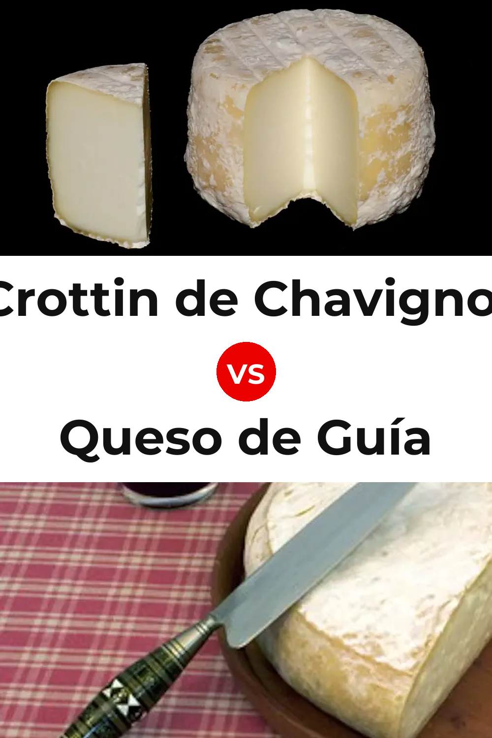 Crottin de Chavignol Cheese vs Queso de Guía Pinterest comparison