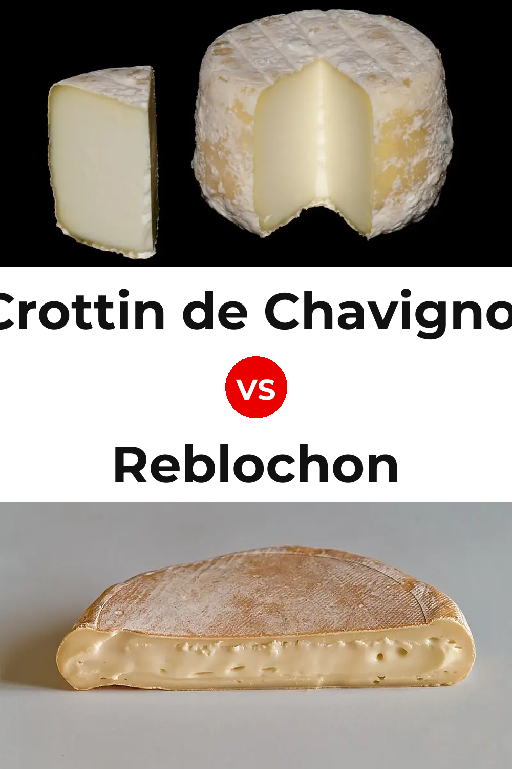Crottin de Chavignol Cheese vs Reblochon Cheese Pinterest comparison
