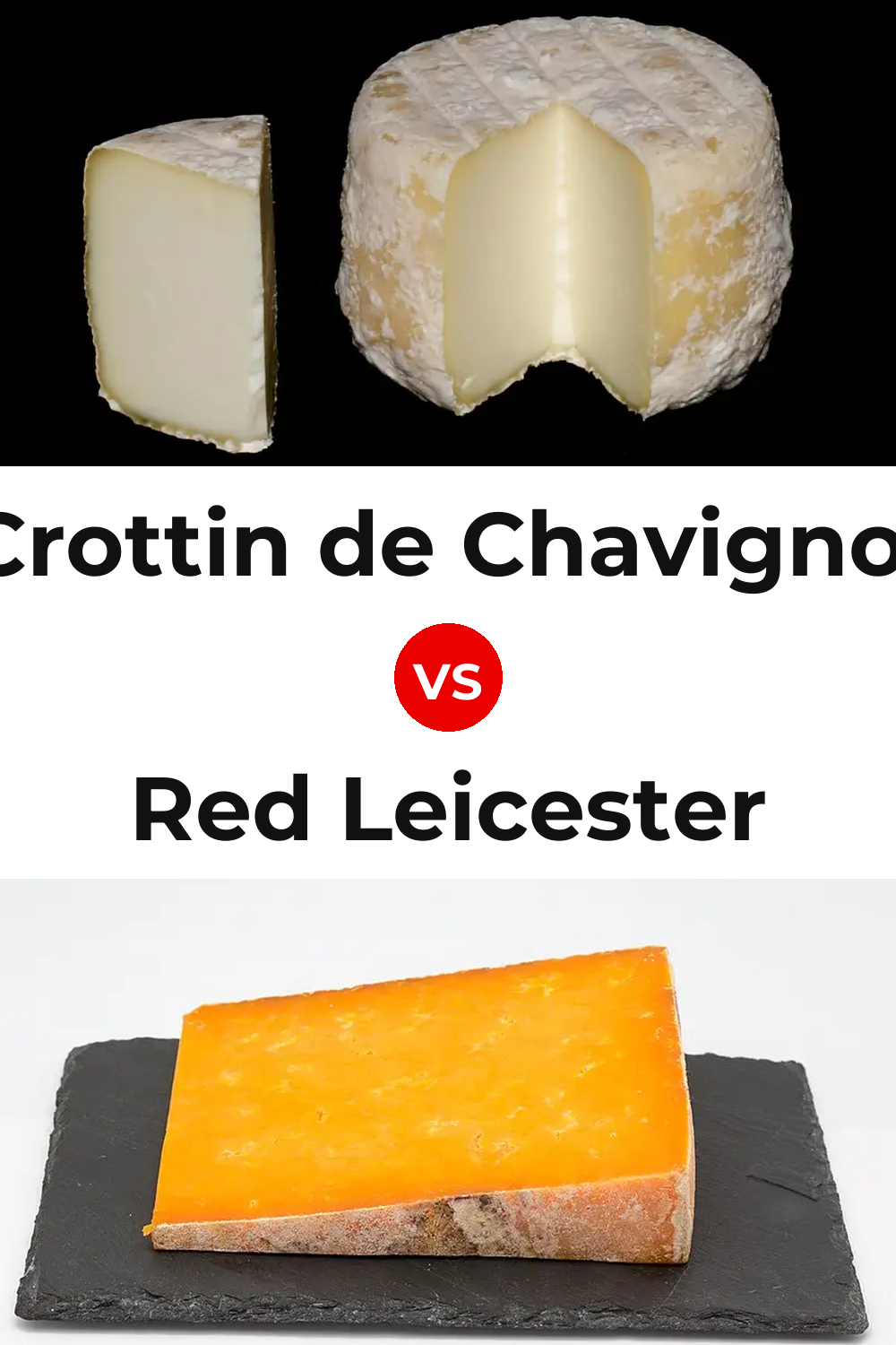 Crottin de Chavignol Cheese vs Red Leicester Cheese Pinterest comparison