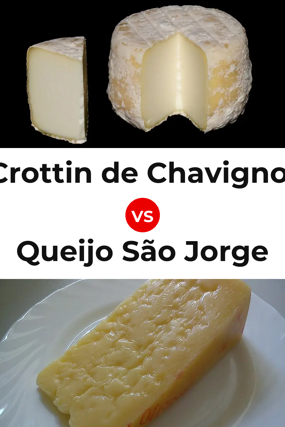 Crottin de Chavignol Cheese vs Queijo São Jorge Pinterest comparison