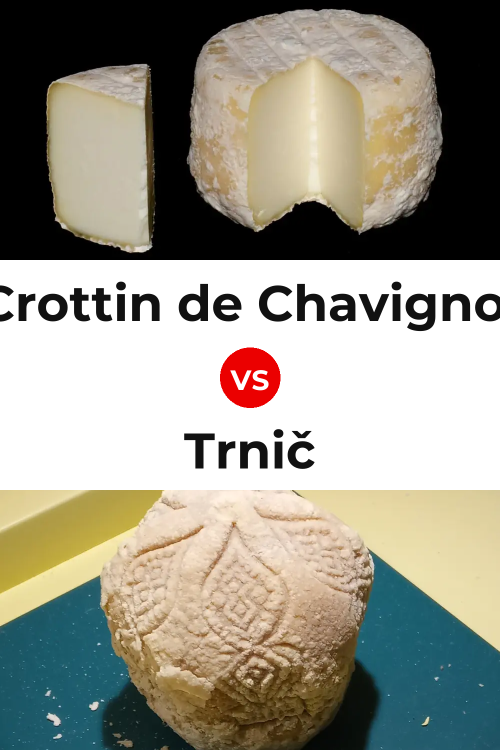 Crottin de Chavignol Cheese vs Trnič Cheese Pinterest comparison