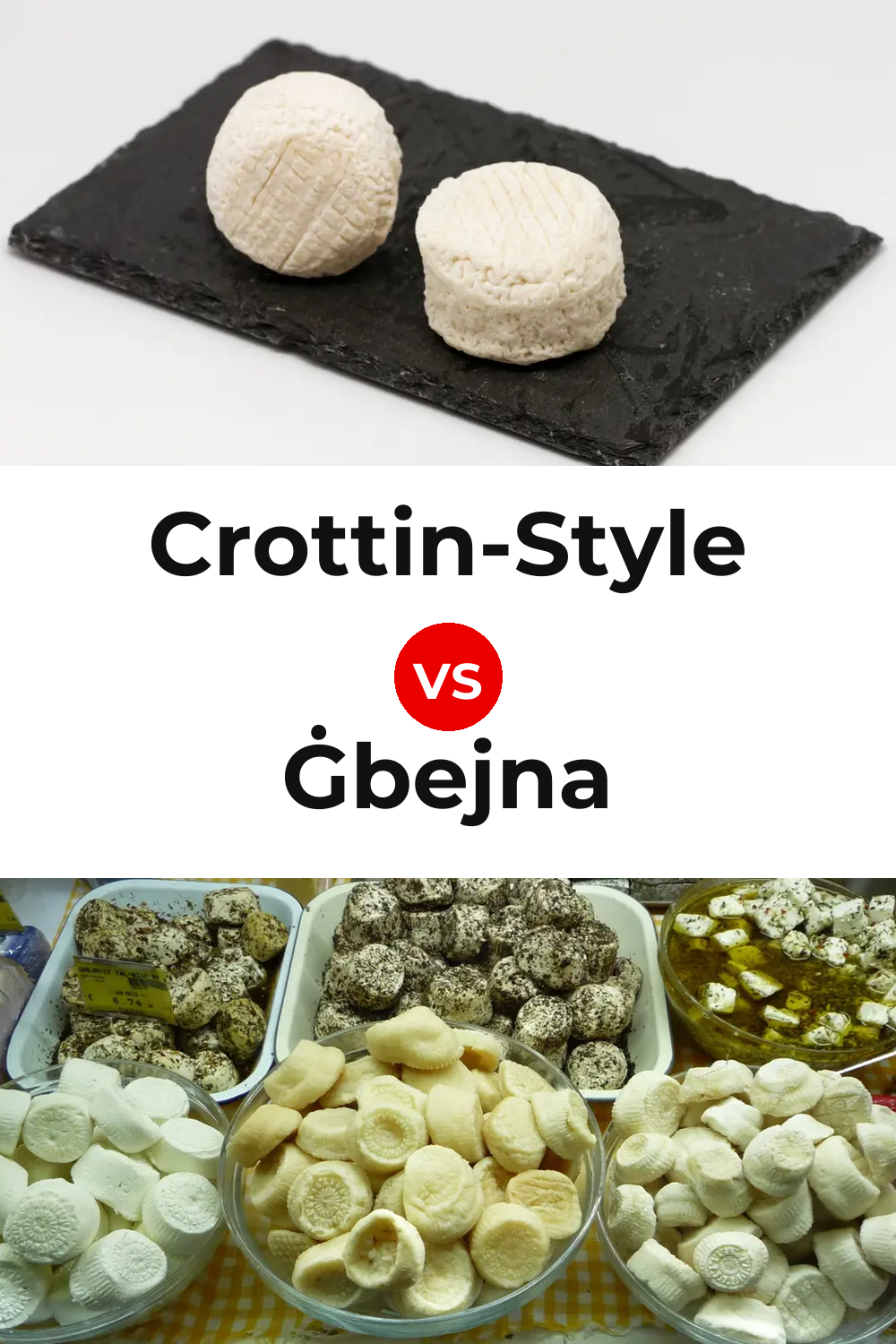 Crottin-Style Cheese vs Ġbejna Cheese Pinterest comparison