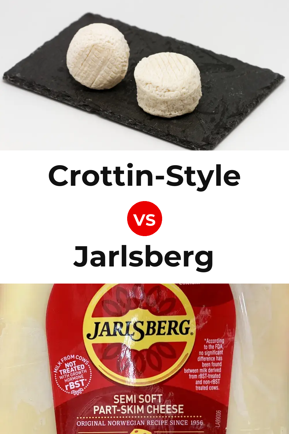 Crottin-Style Cheese vs Jarlsberg Cheese Pinterest comparison
