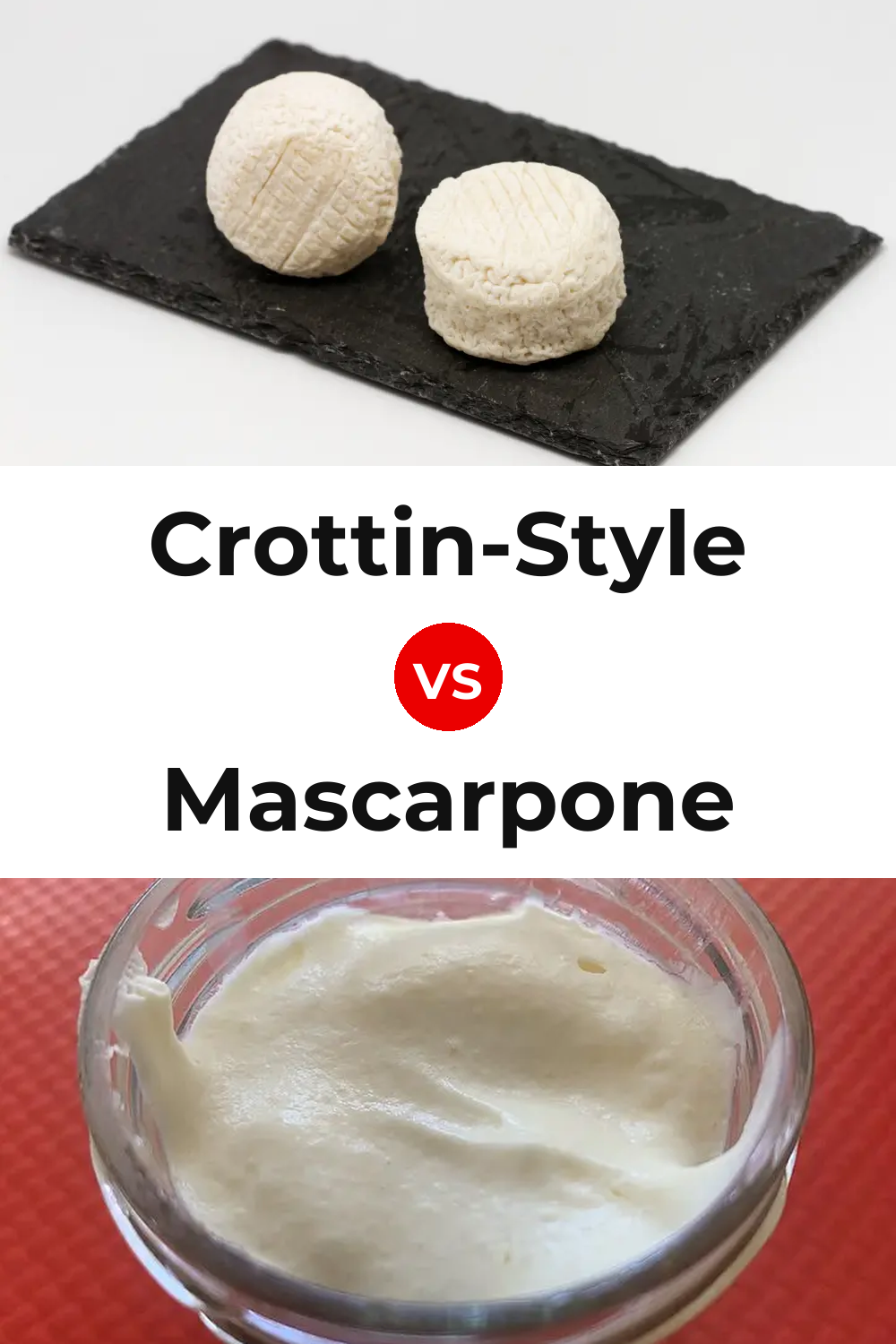 Crottin-Style Cheese vs Mascarpone Cheese Pinterest comparison