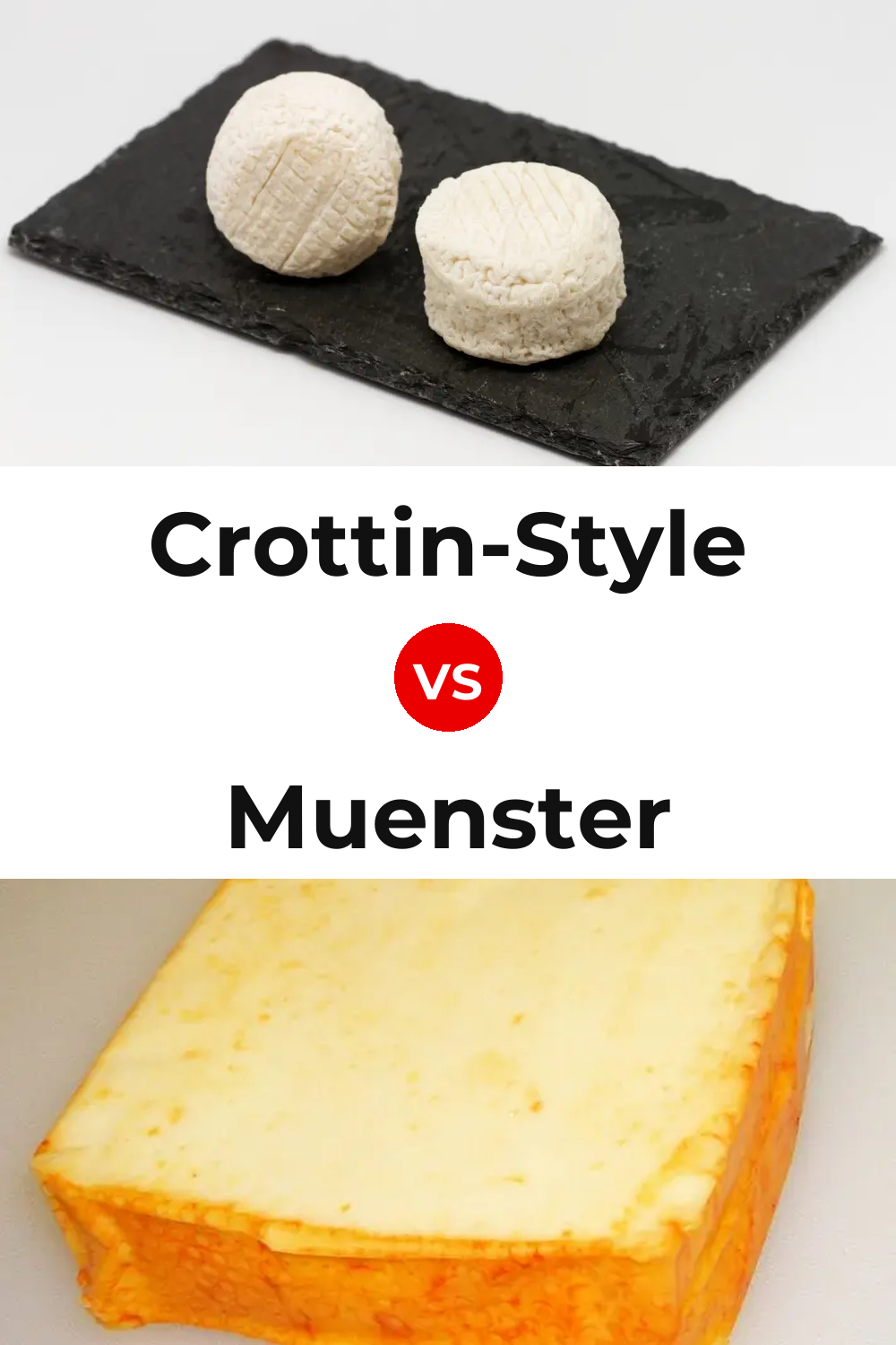 Crottin-Style Cheese vs Muenster Cheese Pinterest comparison