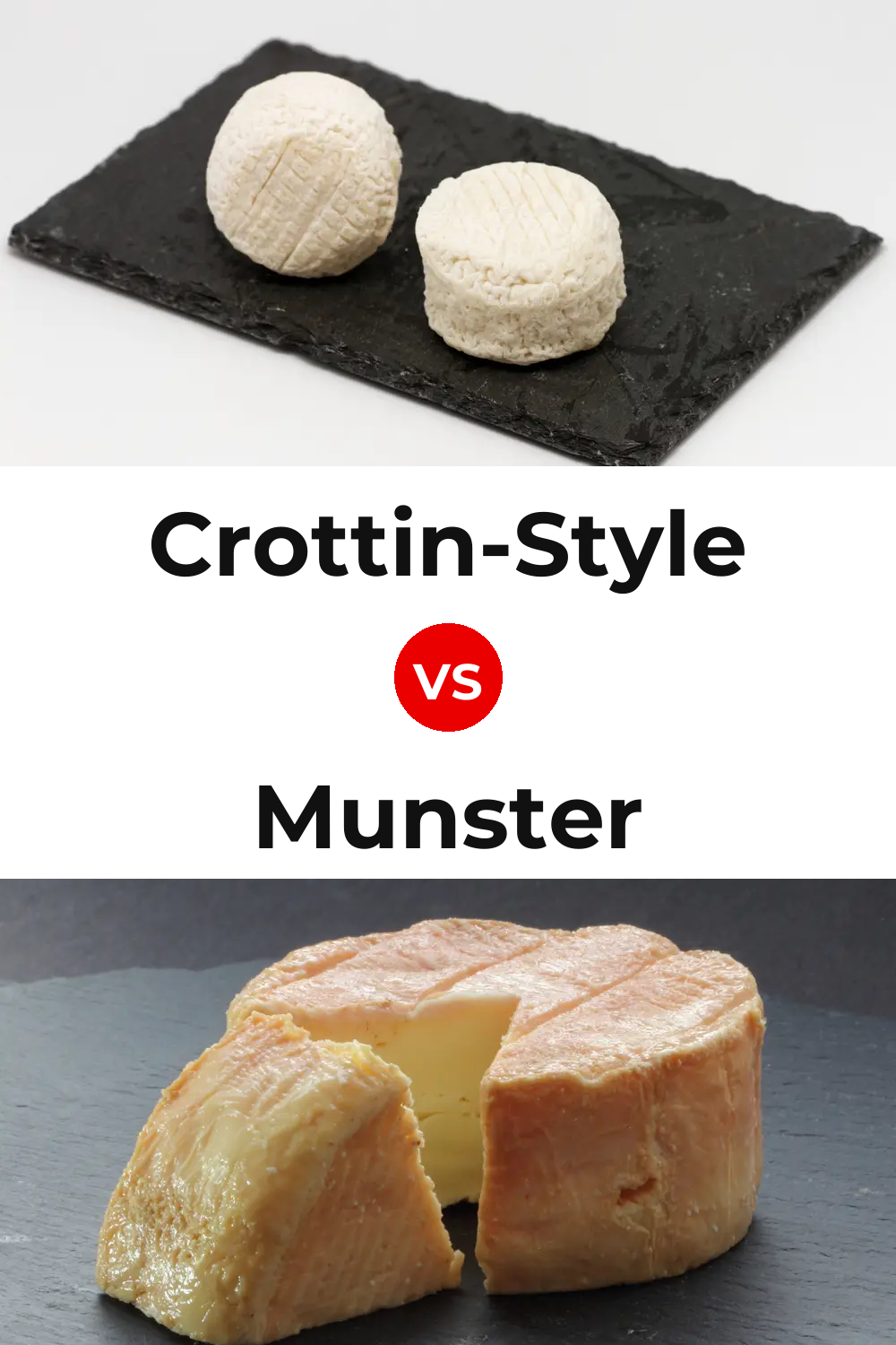 Crottin-Style Cheese vs Munster Cheese Pinterest comparison