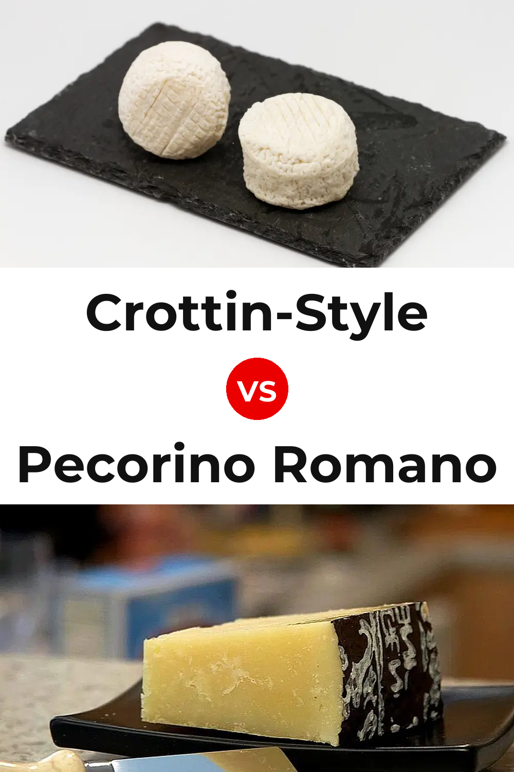 Crottin-Style Cheese vs Pecorino Romano Cheese Pinterest comparison