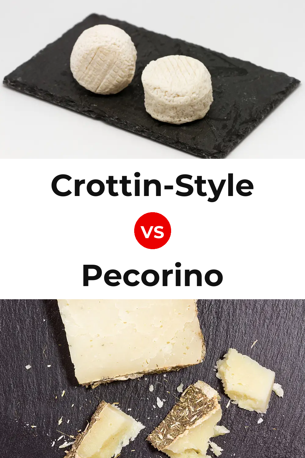 Crottin-Style Cheese vs Pecorino Cheese Pinterest comparison