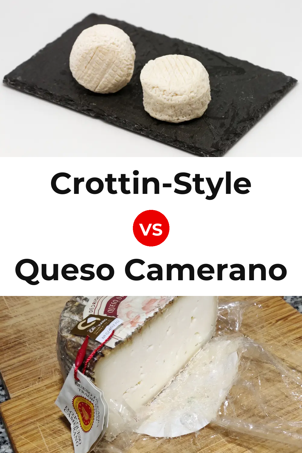 Crottin-Style Cheese vs Queso Camerano Pinterest comparison