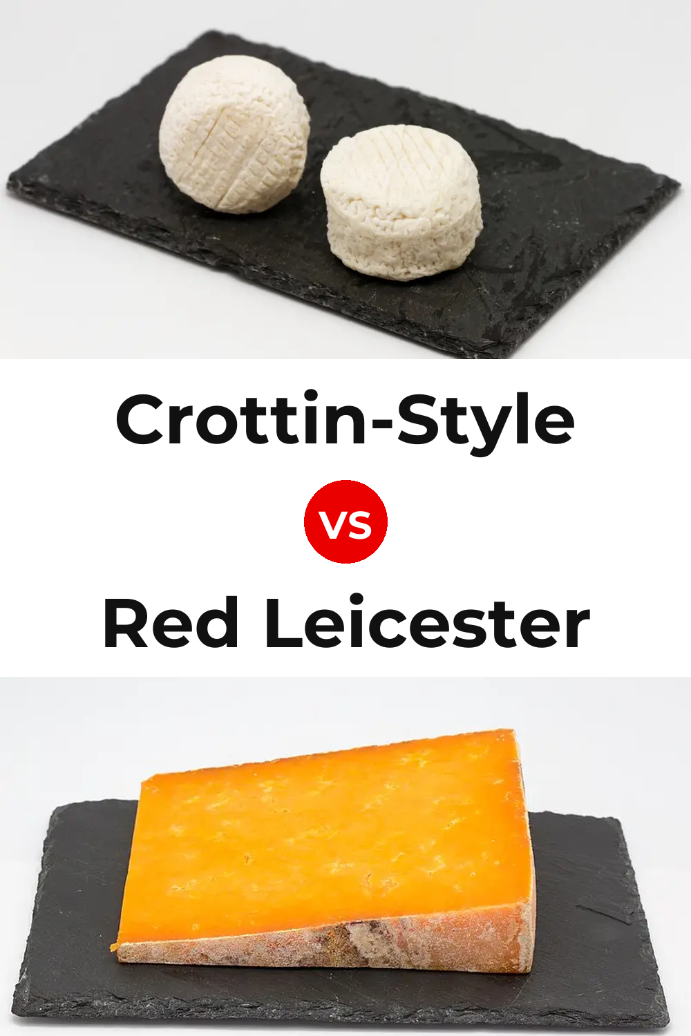 Crottin-Style Cheese vs Red Leicester Cheese Pinterest comparison