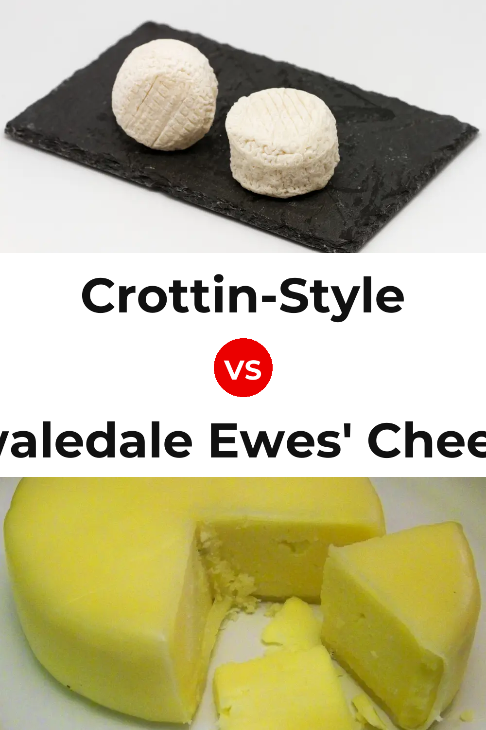 Crottin-Style Cheese vs Swaledale Ewes' Cheese Pinterest comparison