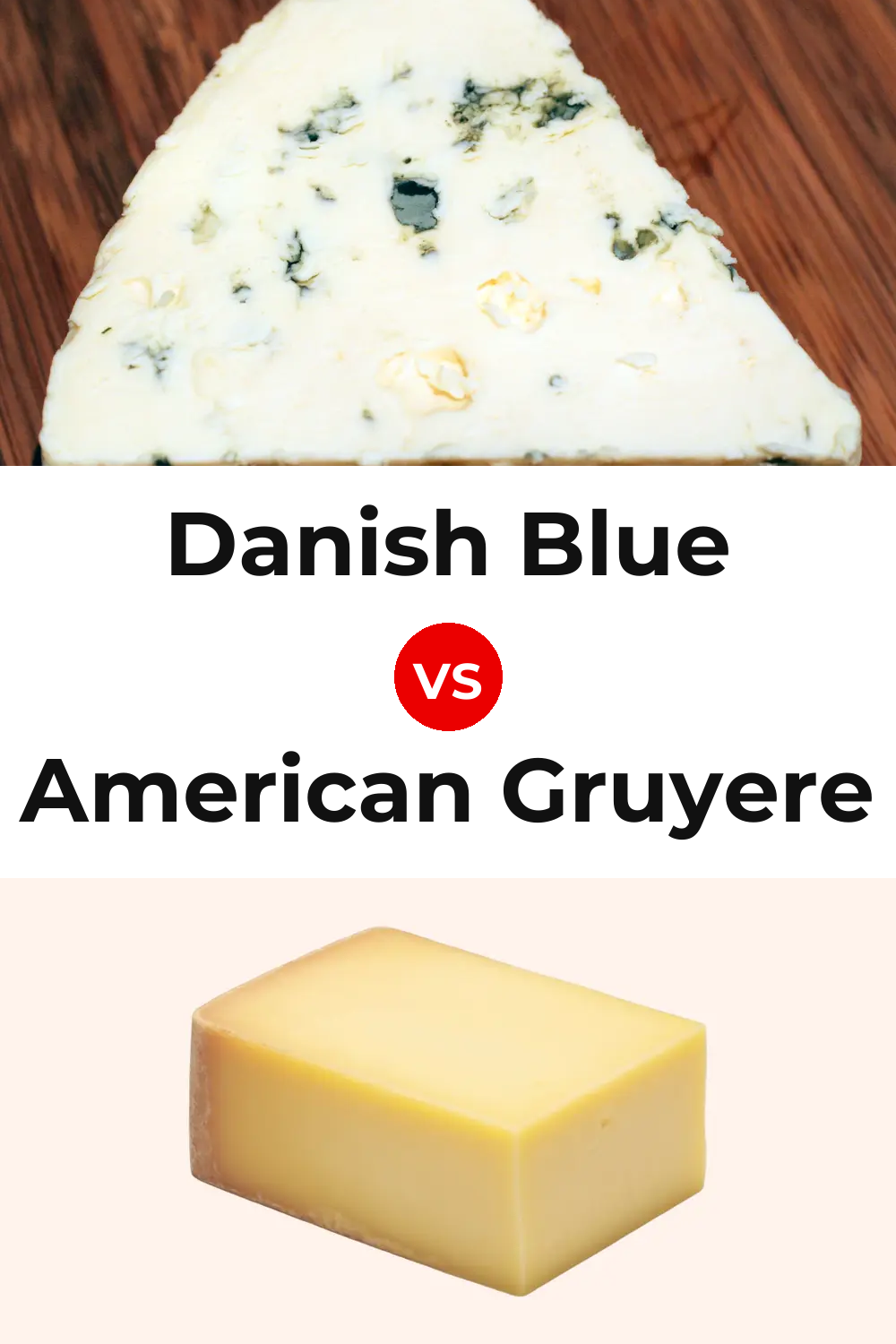 Danish Blue Cheese vs American Gruyere Cheese Pinterest comparison