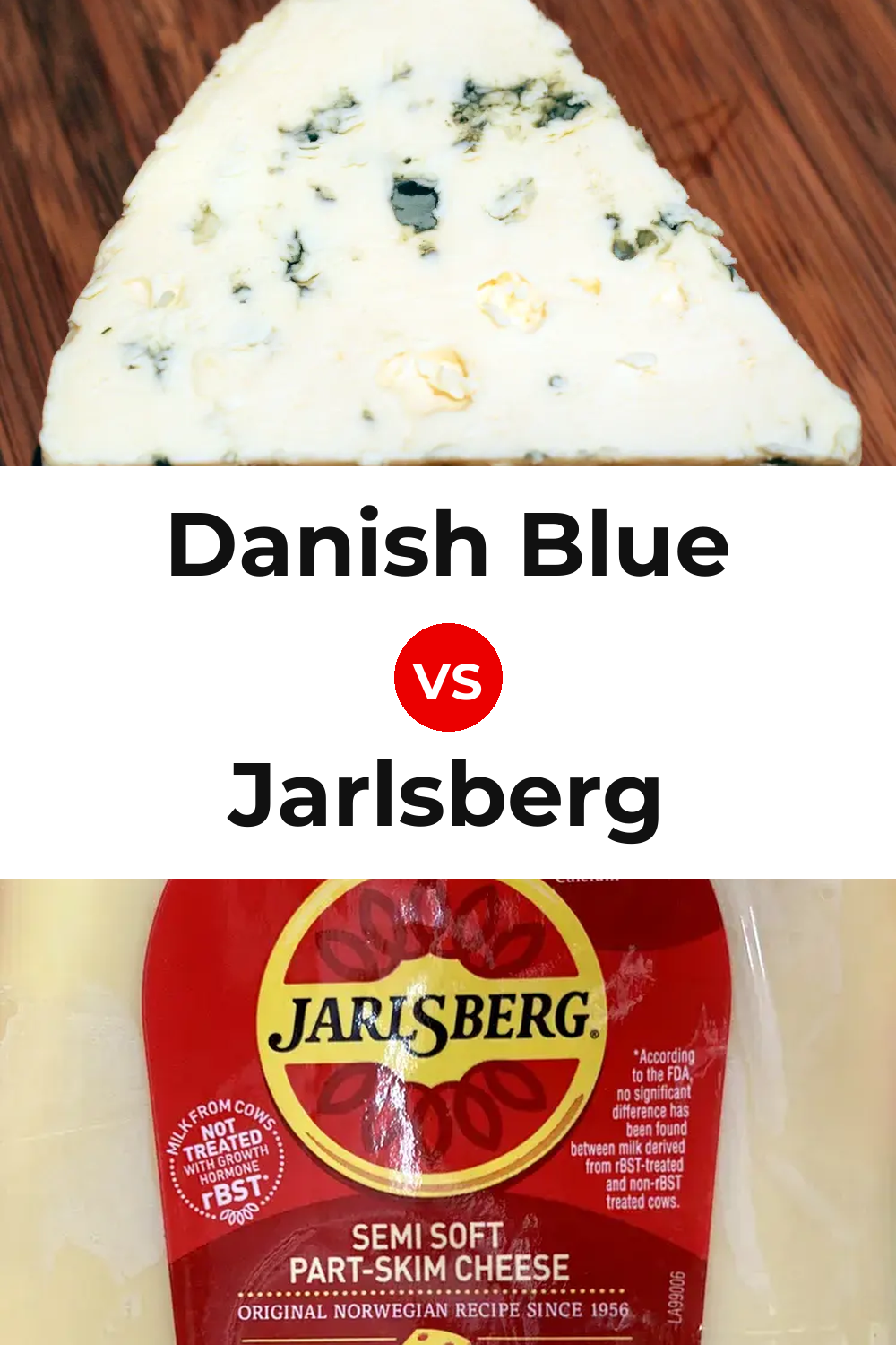 Danish Blue Cheese vs Jarlsberg Cheese Pinterest comparison
